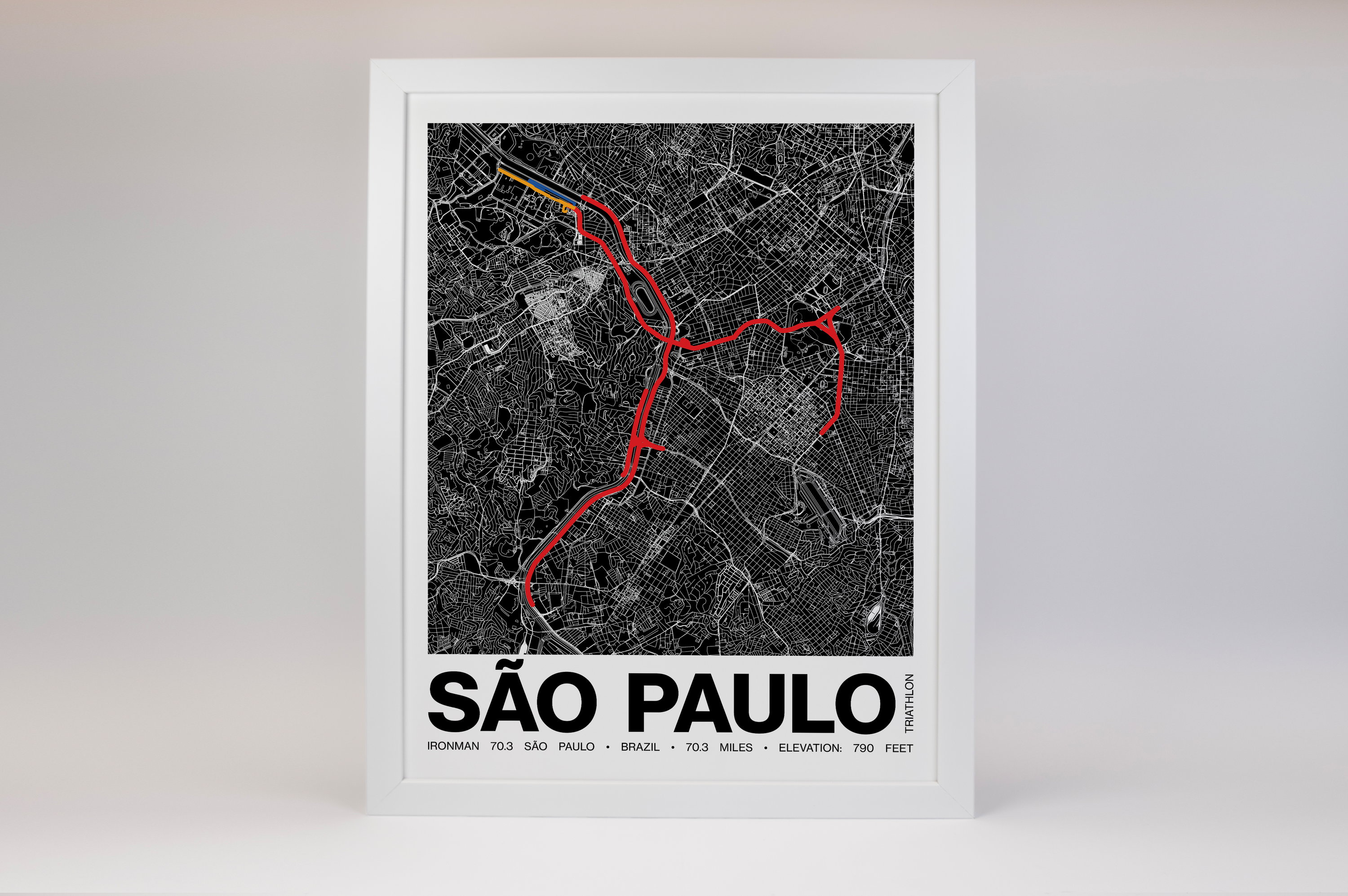 Ironman 70.3 São Paulo Poster - Grid Style