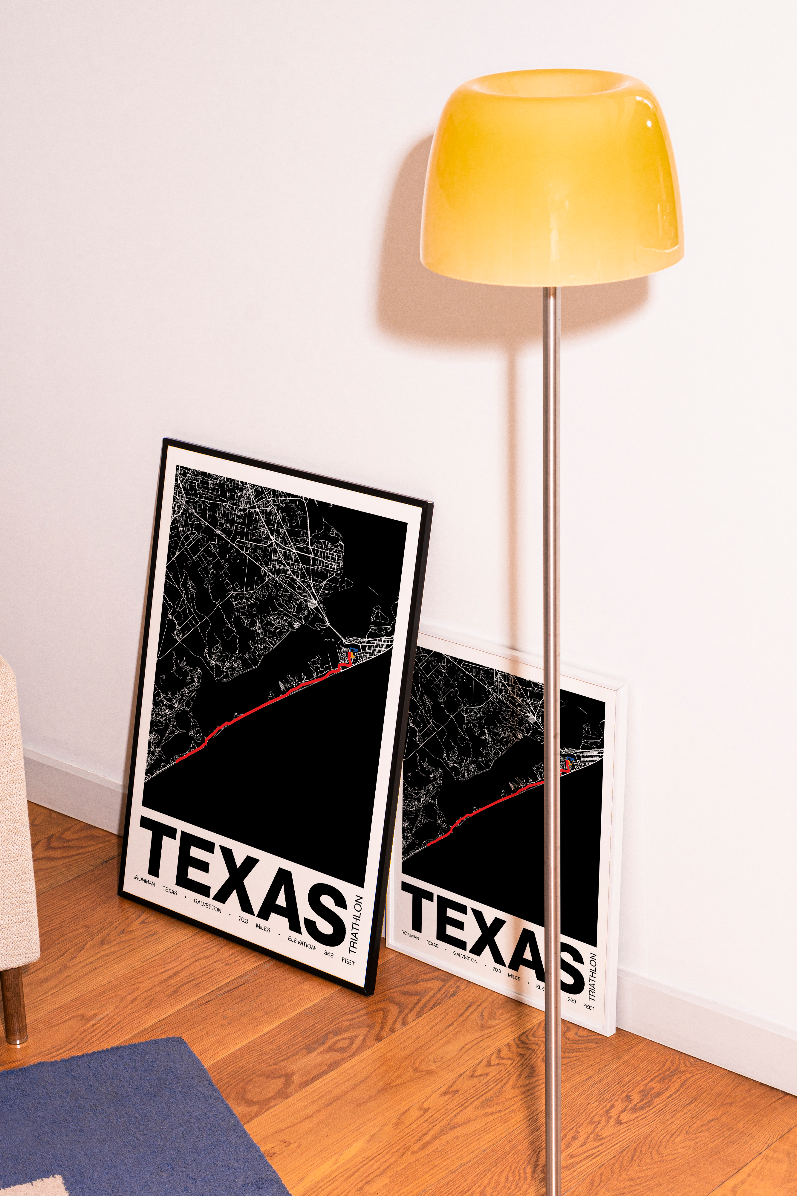 Ironman 70.3 Texas Poster - Grid Style