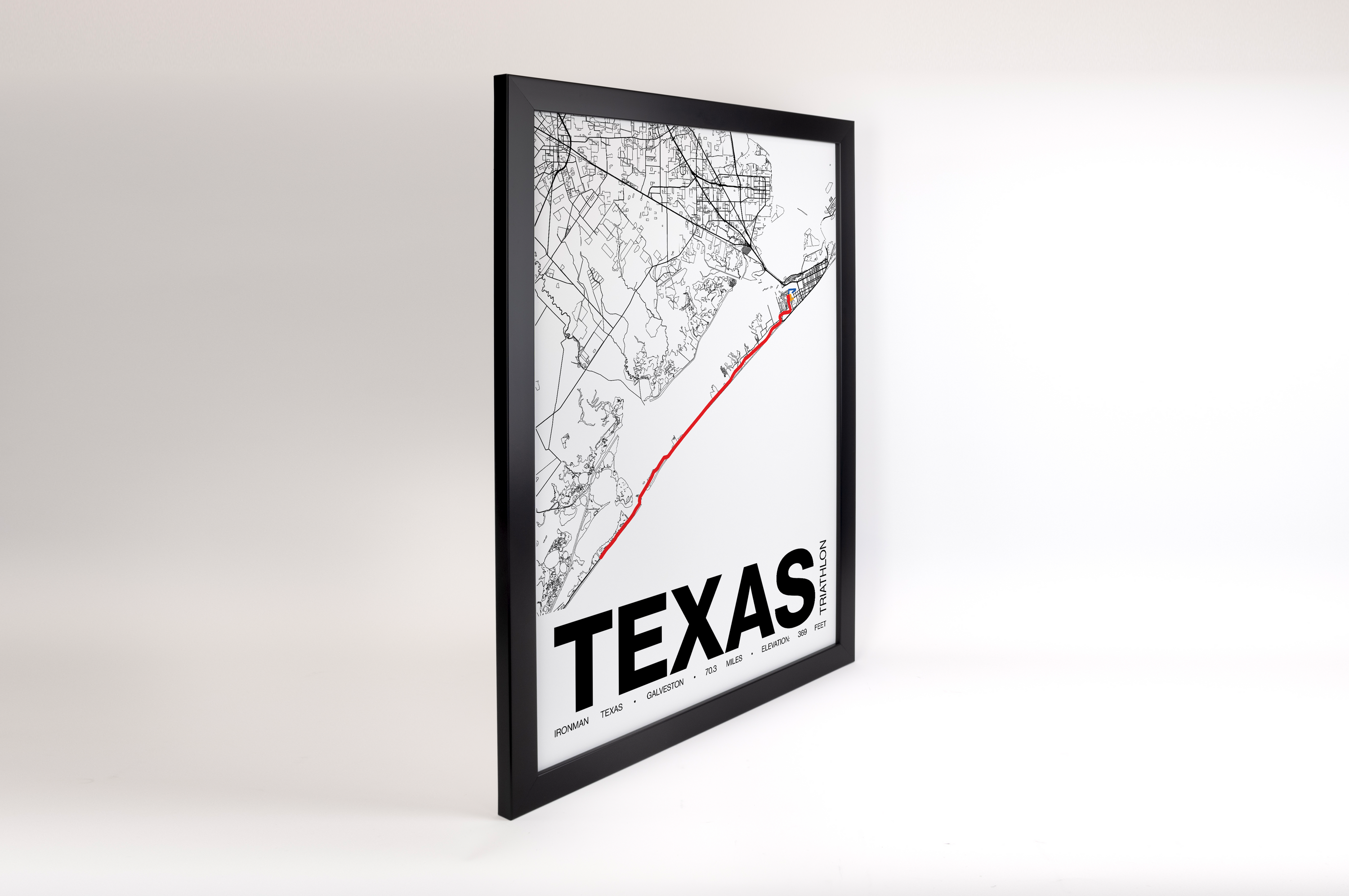 Ironman 70.3 Texas Poster - Grid Style