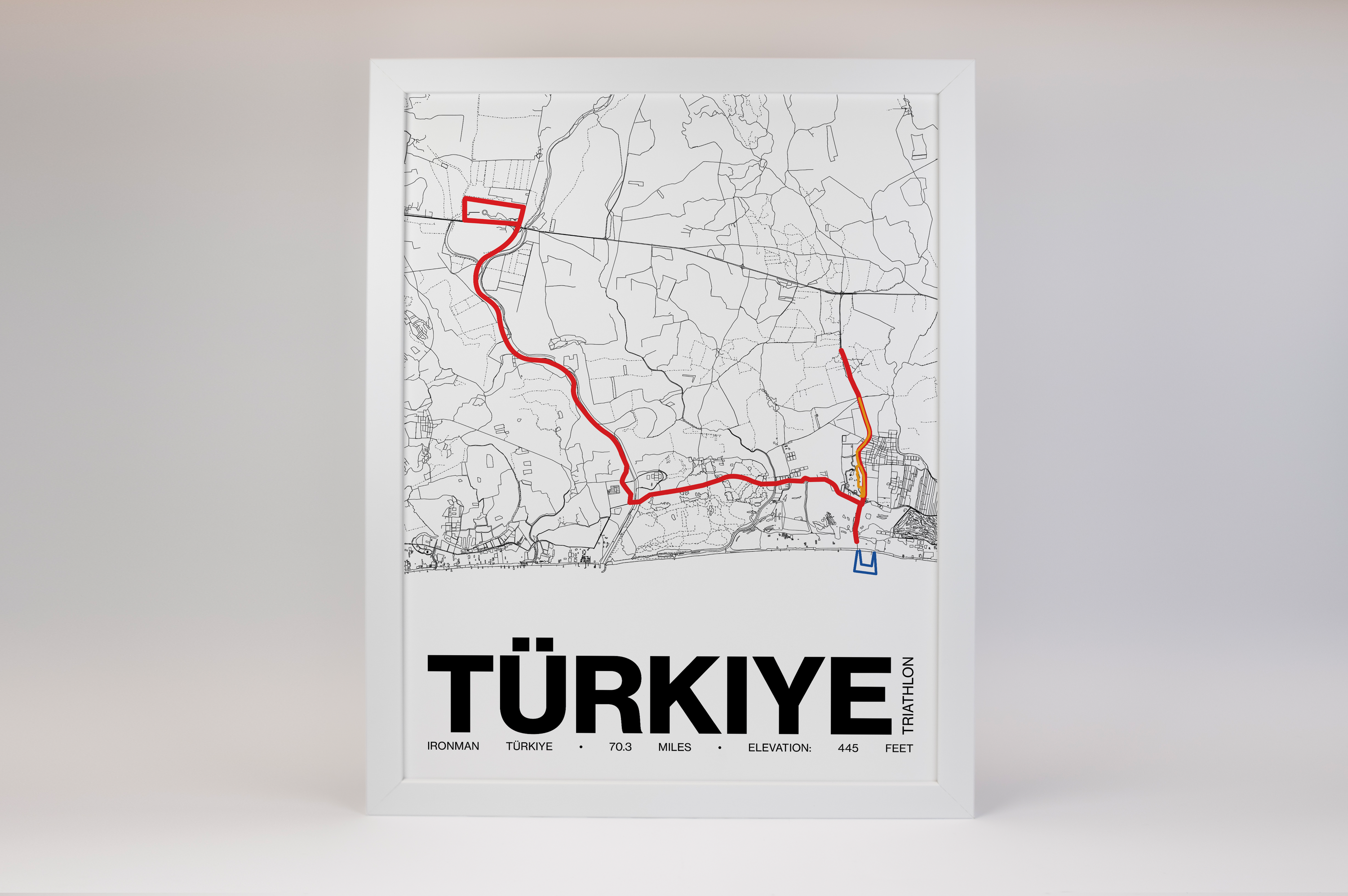 Ironman 70.3 Türkiye Poster - Grid Style