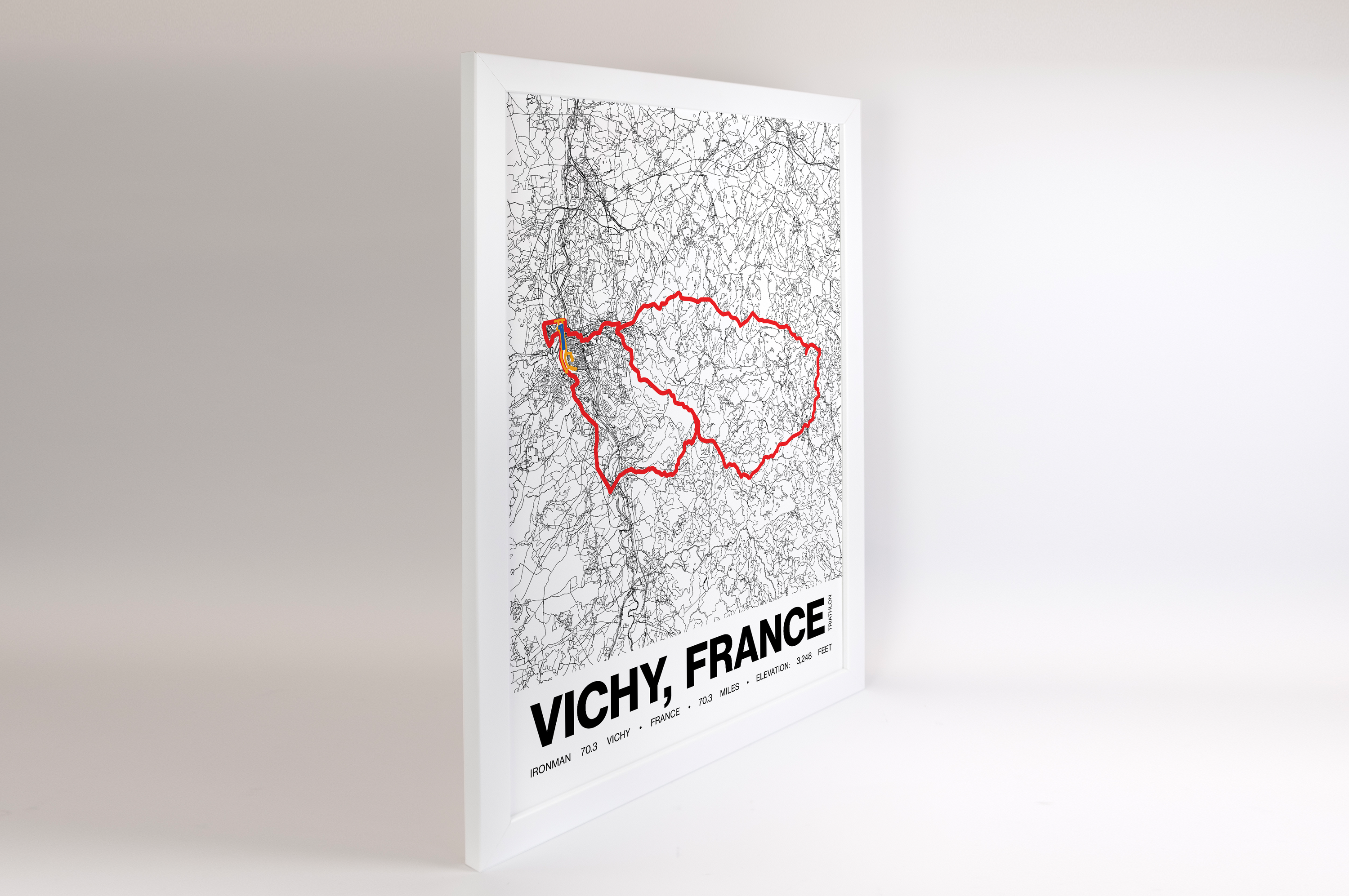 Ironman 70.3 Vichy Poster - Grid Style