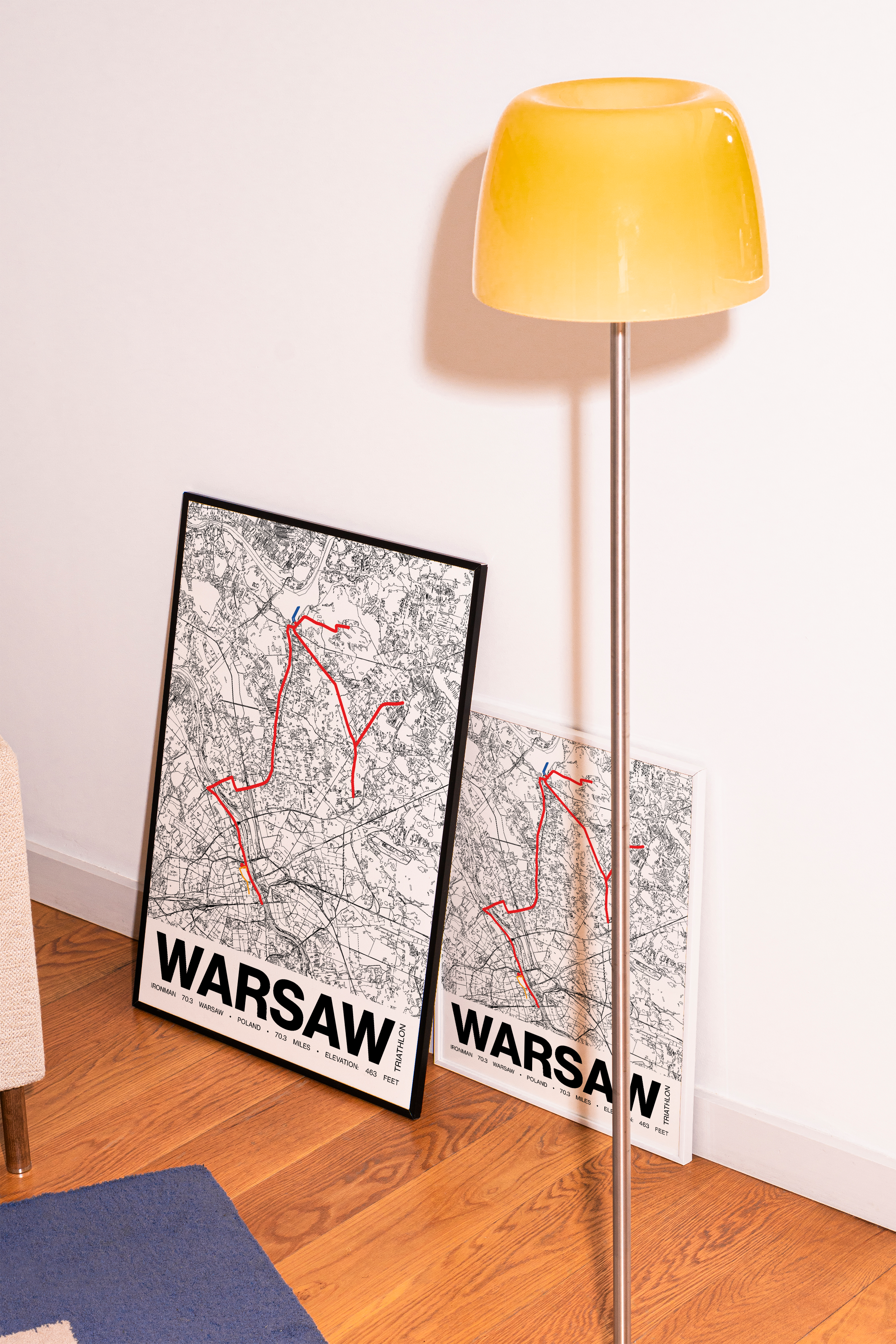 Ironman 70.3 Warsaw Poster - Grid Style