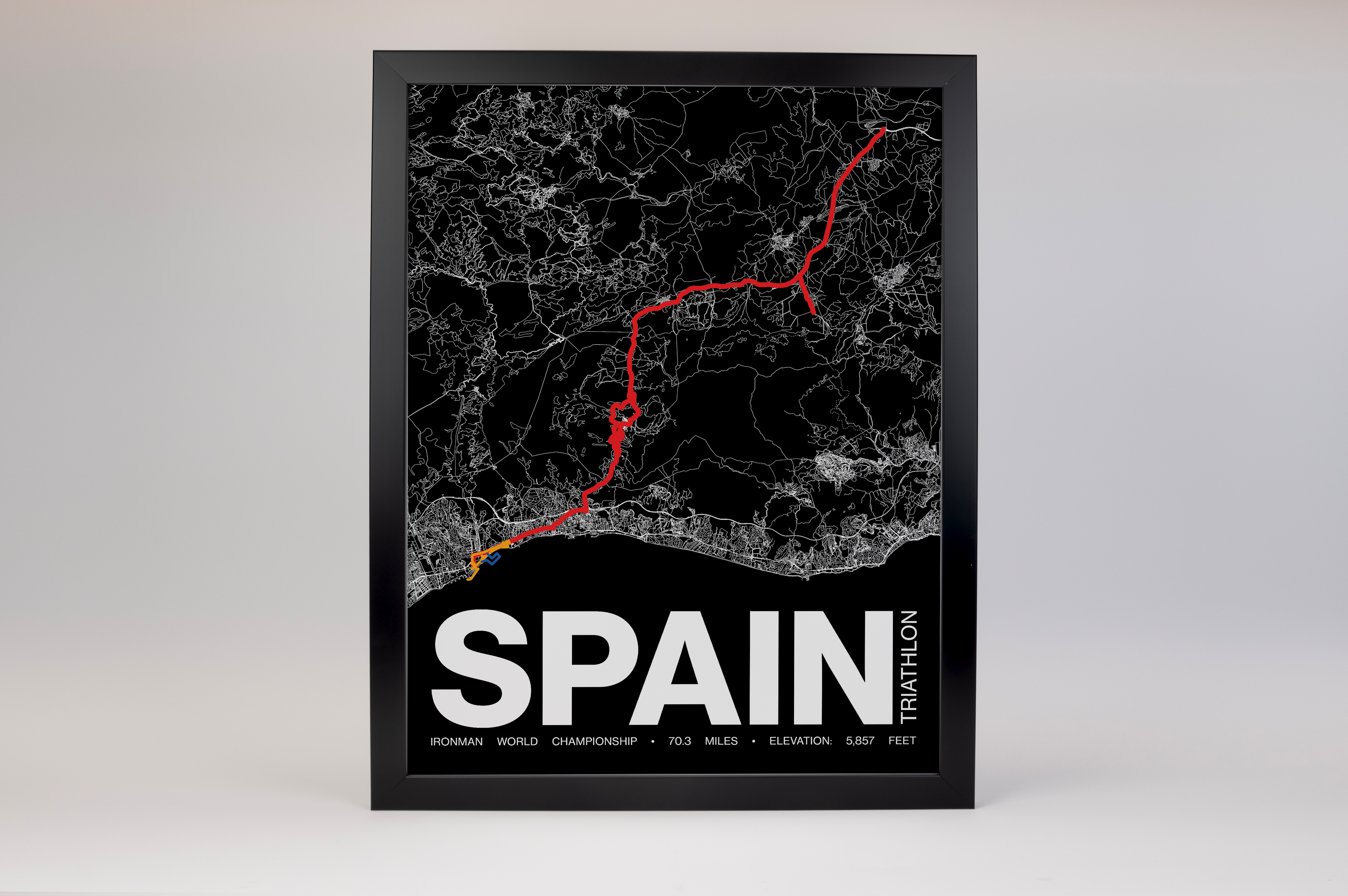 Ironman 70.3 World Championship Spain Poster - Grid Style