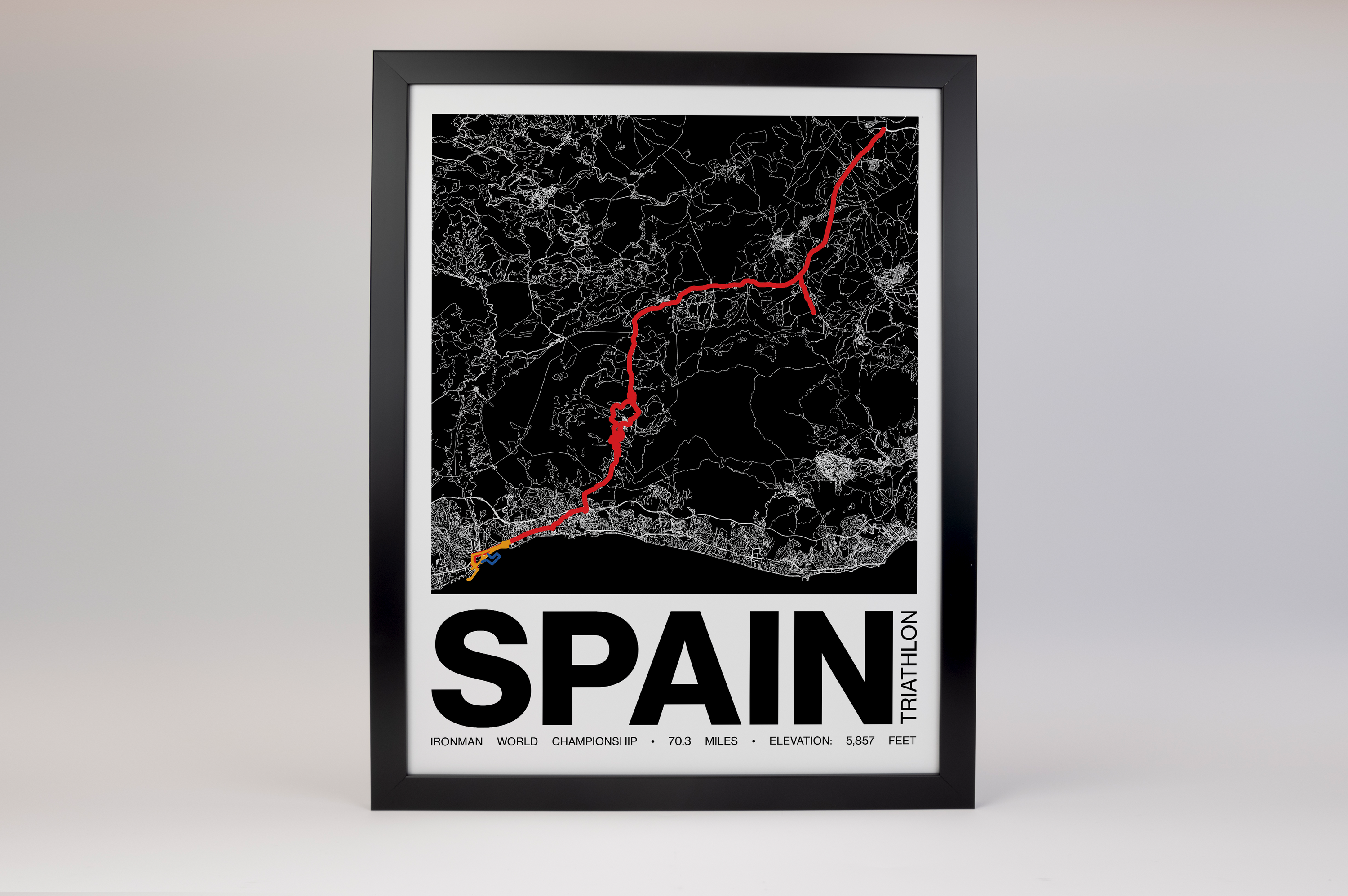 Ironman 70.3 World Championship Spain Poster - Grid Style