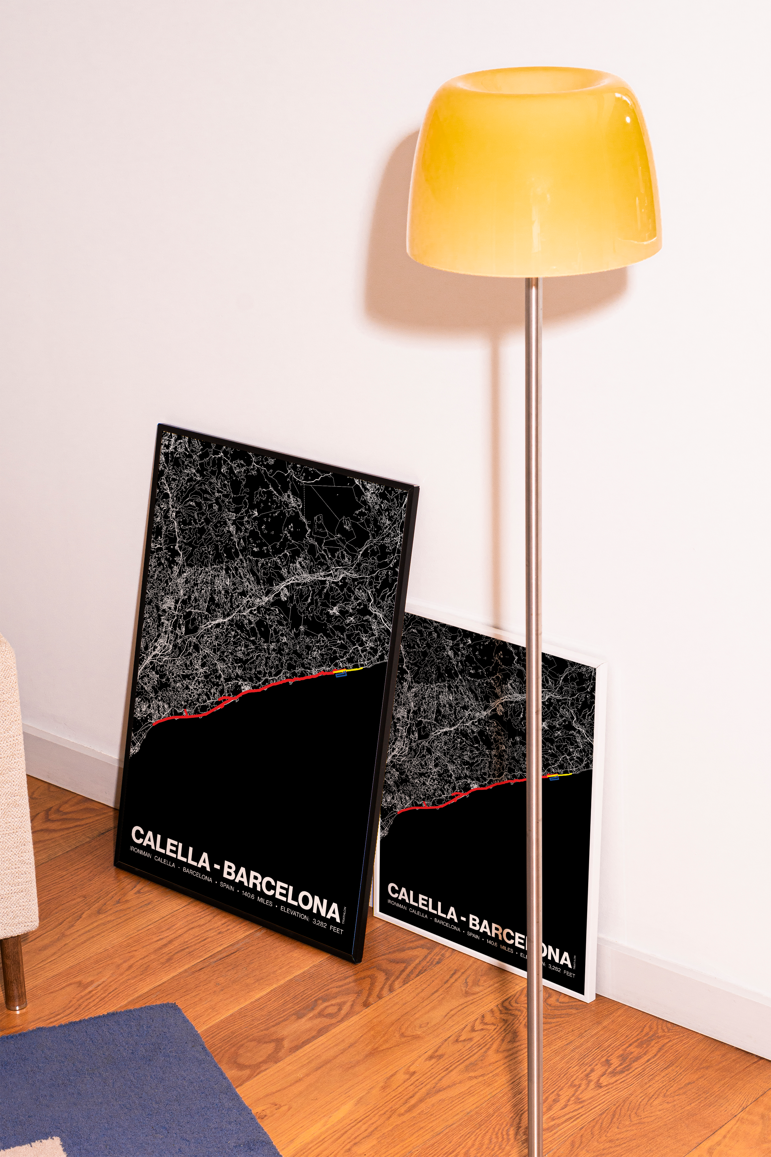 Ironman 140.6 Calella - Barcelona Poster - Grid Style