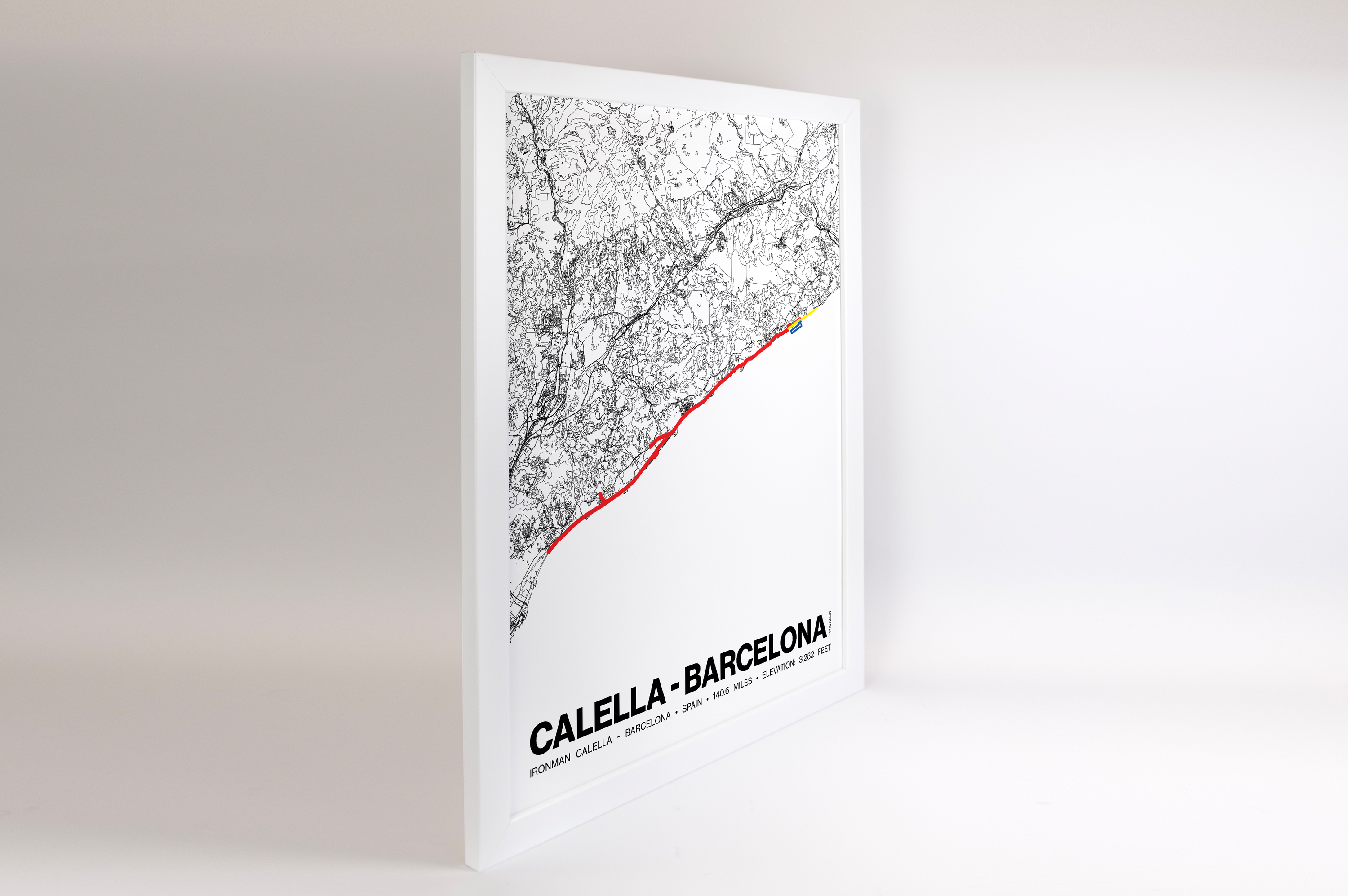 Ironman 140.6 Calella - Barcelona Poster - Grid Style