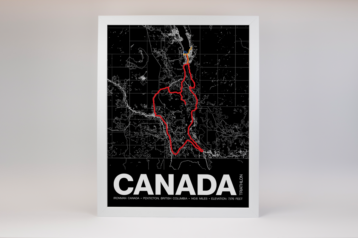 Ironman Canada-Penticton Poster - Grid Style
