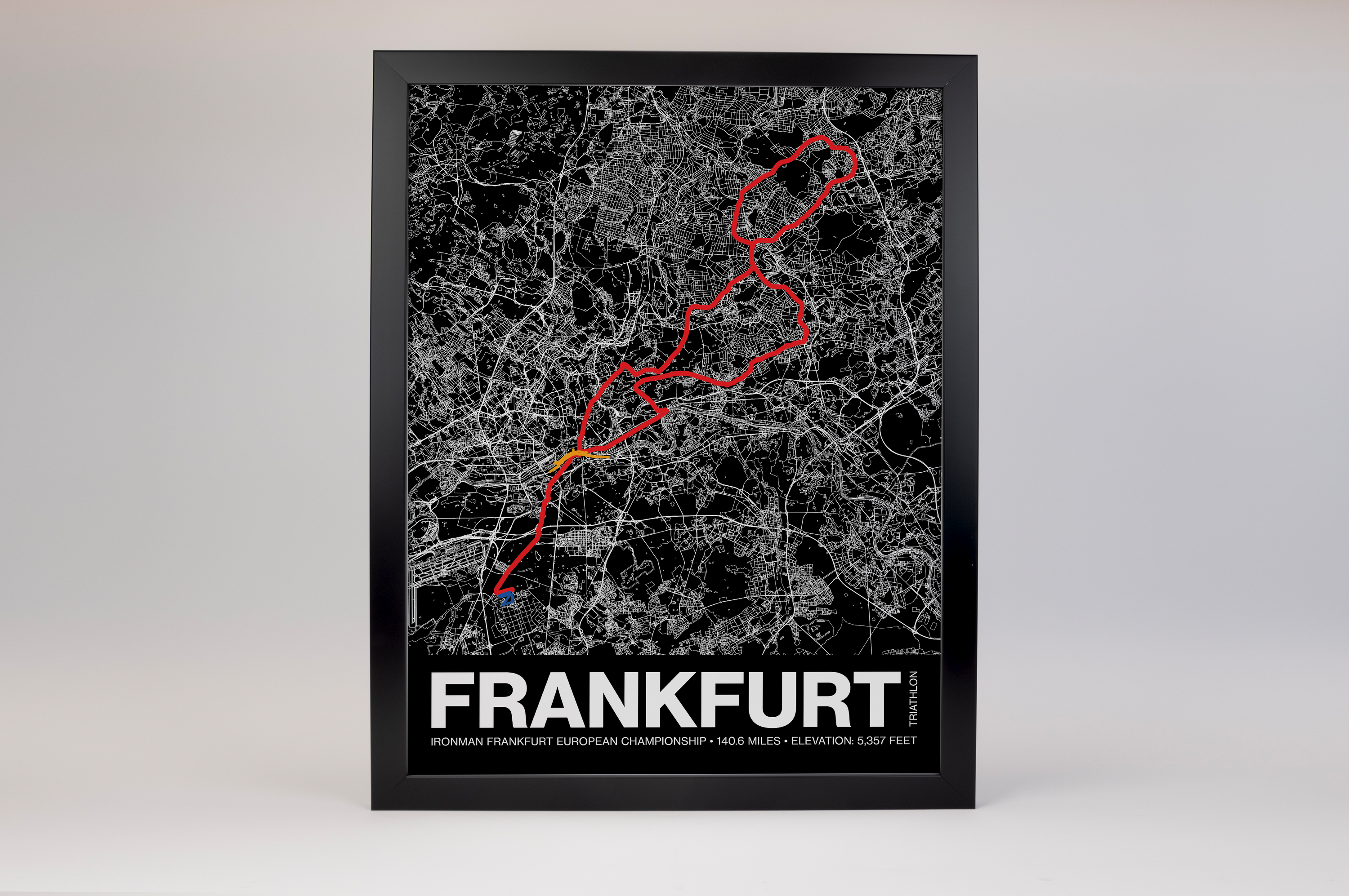 Ironman 140.6 European Championship Frankfurt Poster - Grid Style