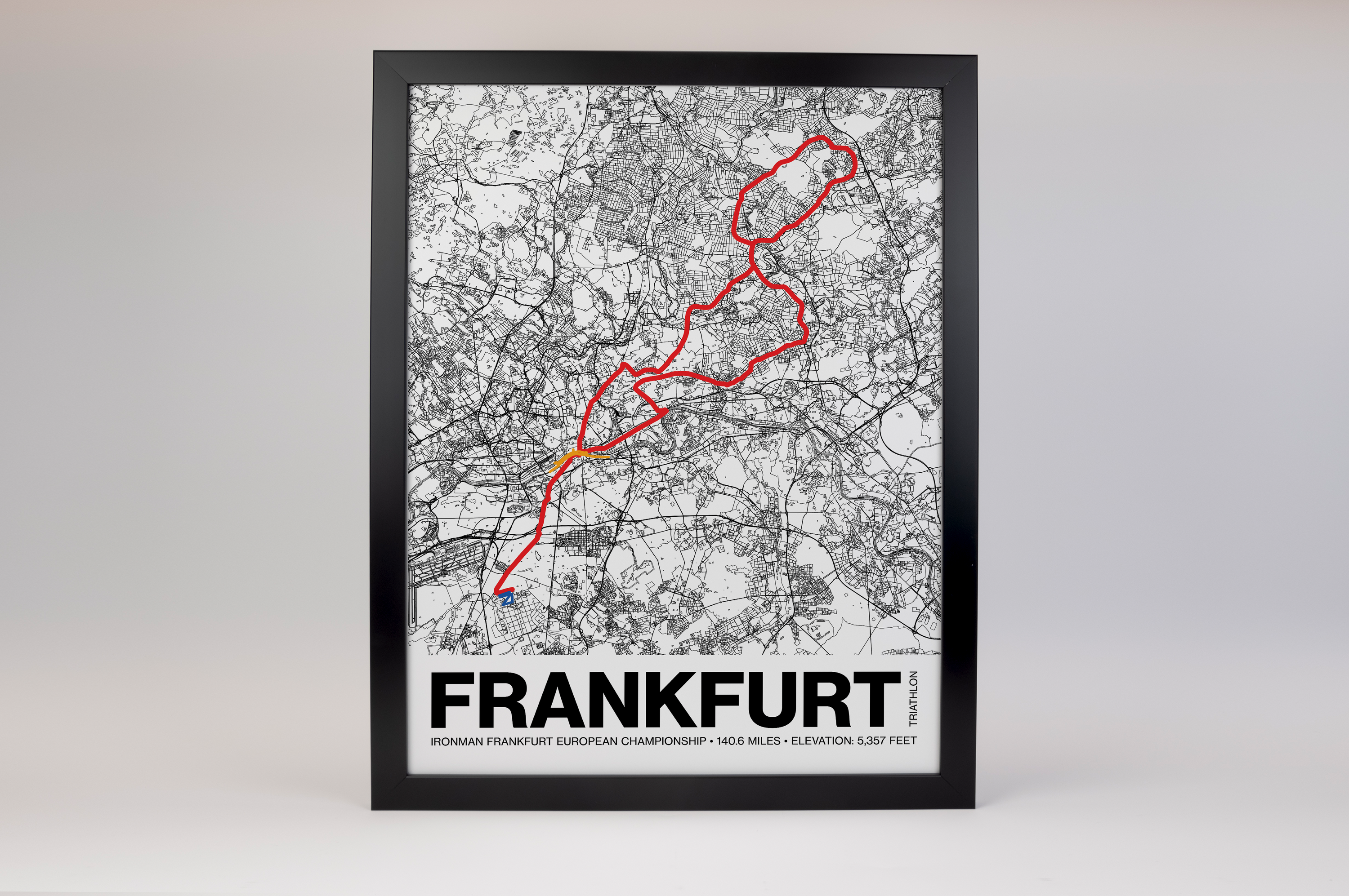 Ironman 140.6 European Championship Frankfurt Poster - Grid Style
