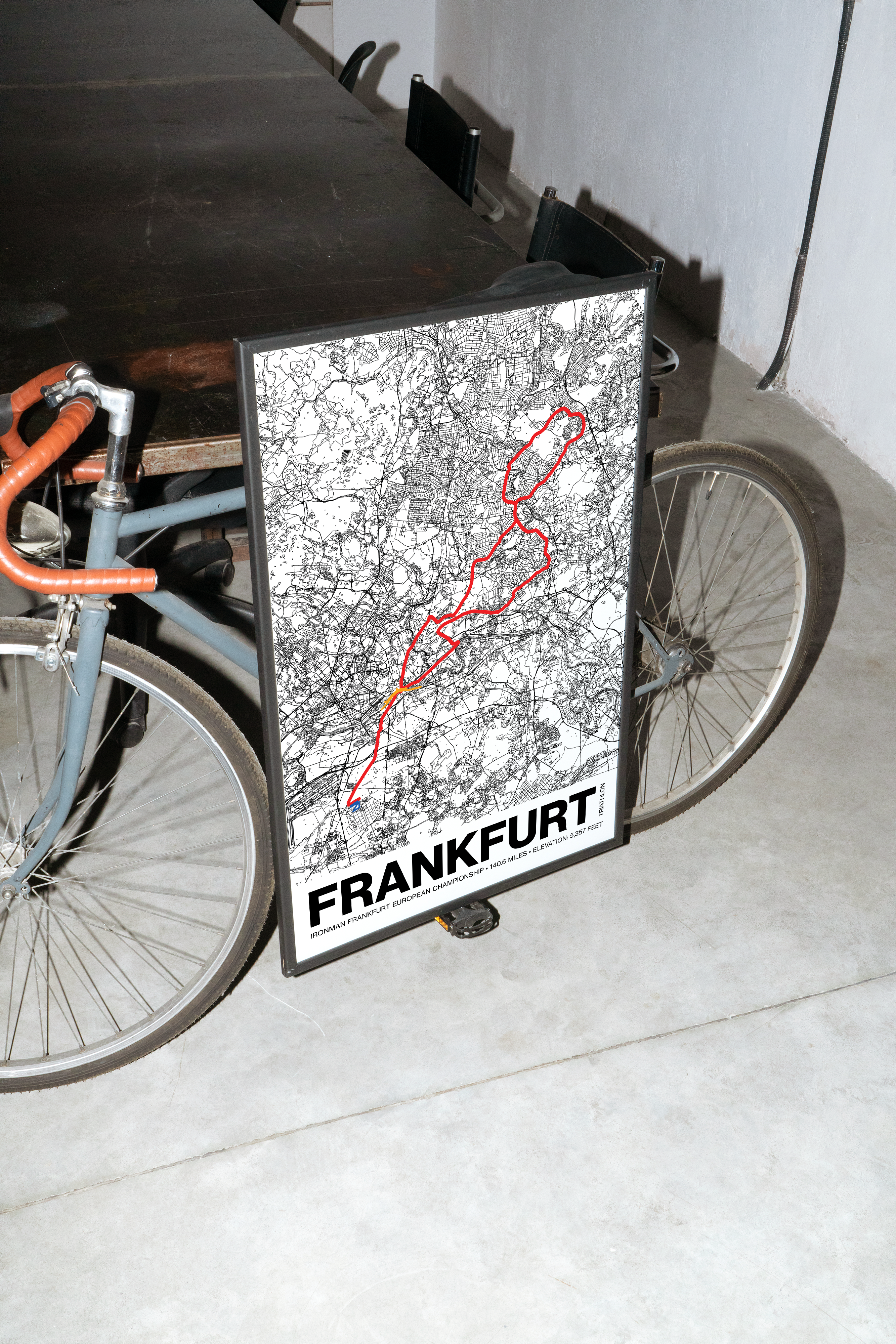 Ironman 140.6 European Championship Frankfurt Poster - Grid Style