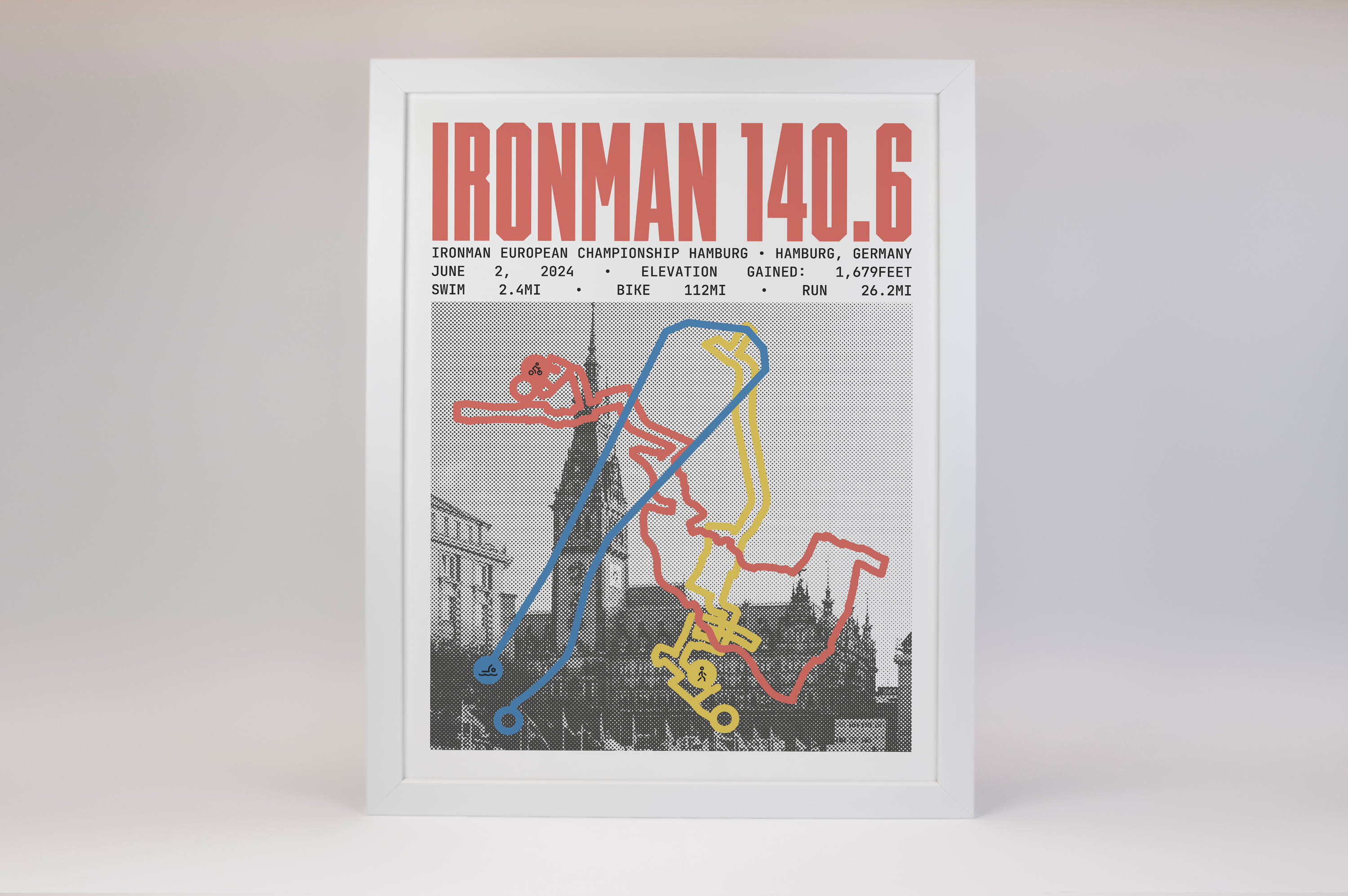 Ironman 140.6 European Championship Hamburg Poster