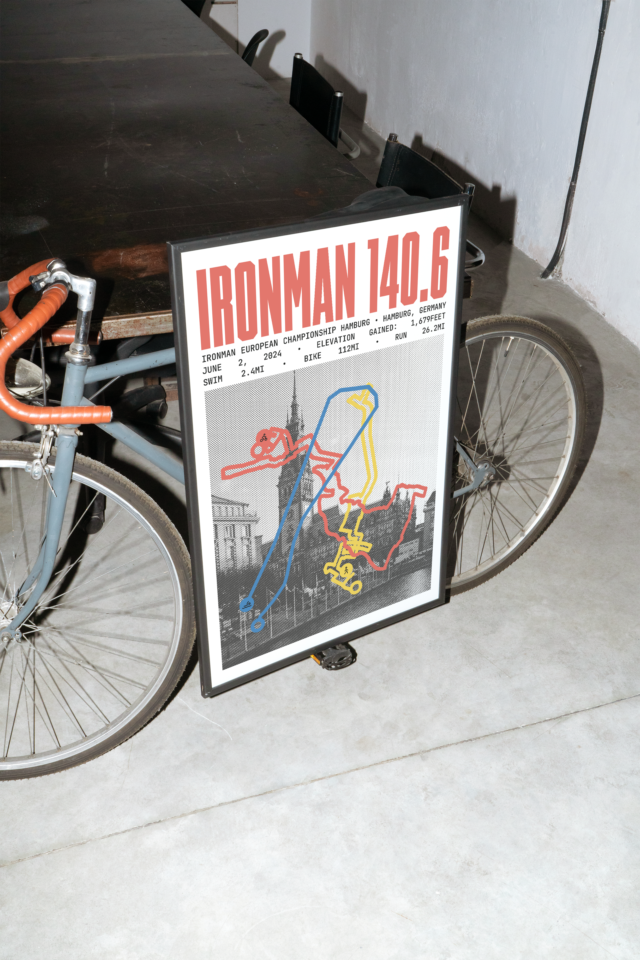 Ironman 140.6 European Championship Hamburg Poster