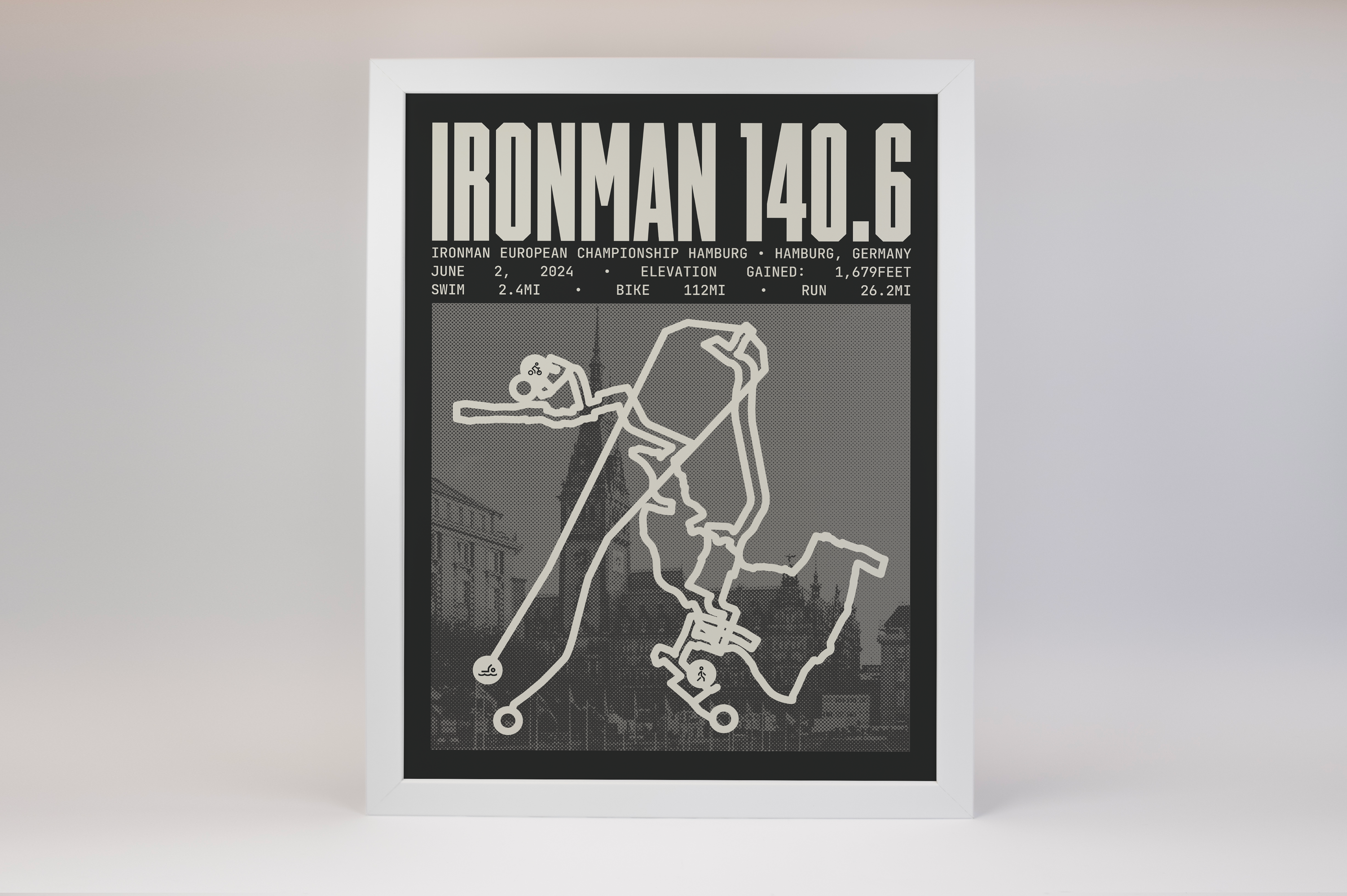 Ironman 140.6 European Championship Hamburg Poster