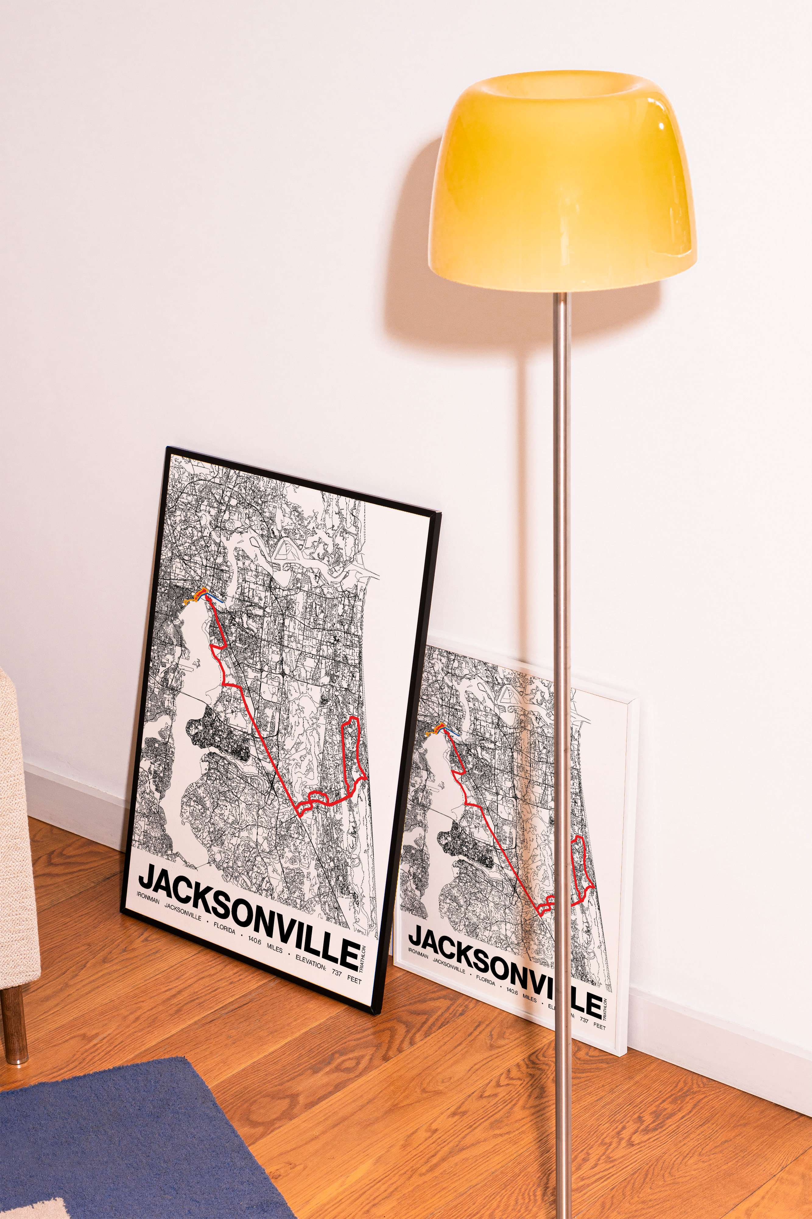 Ironman 140.6 Jacksonville Poster - Grid Style