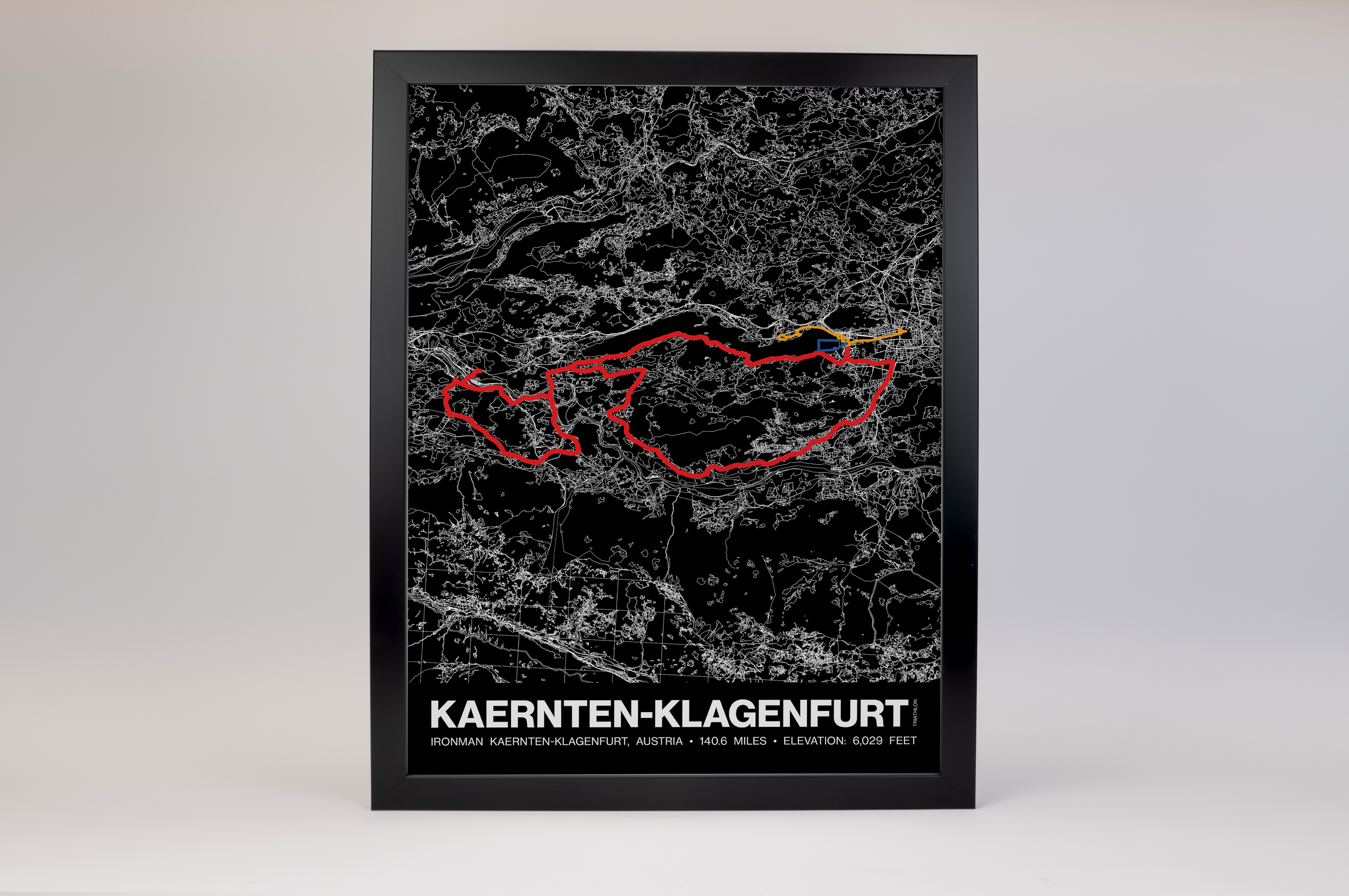 Ironman 140.6 Kärnten-Klagenfurt, Austria Poster - Grid Style