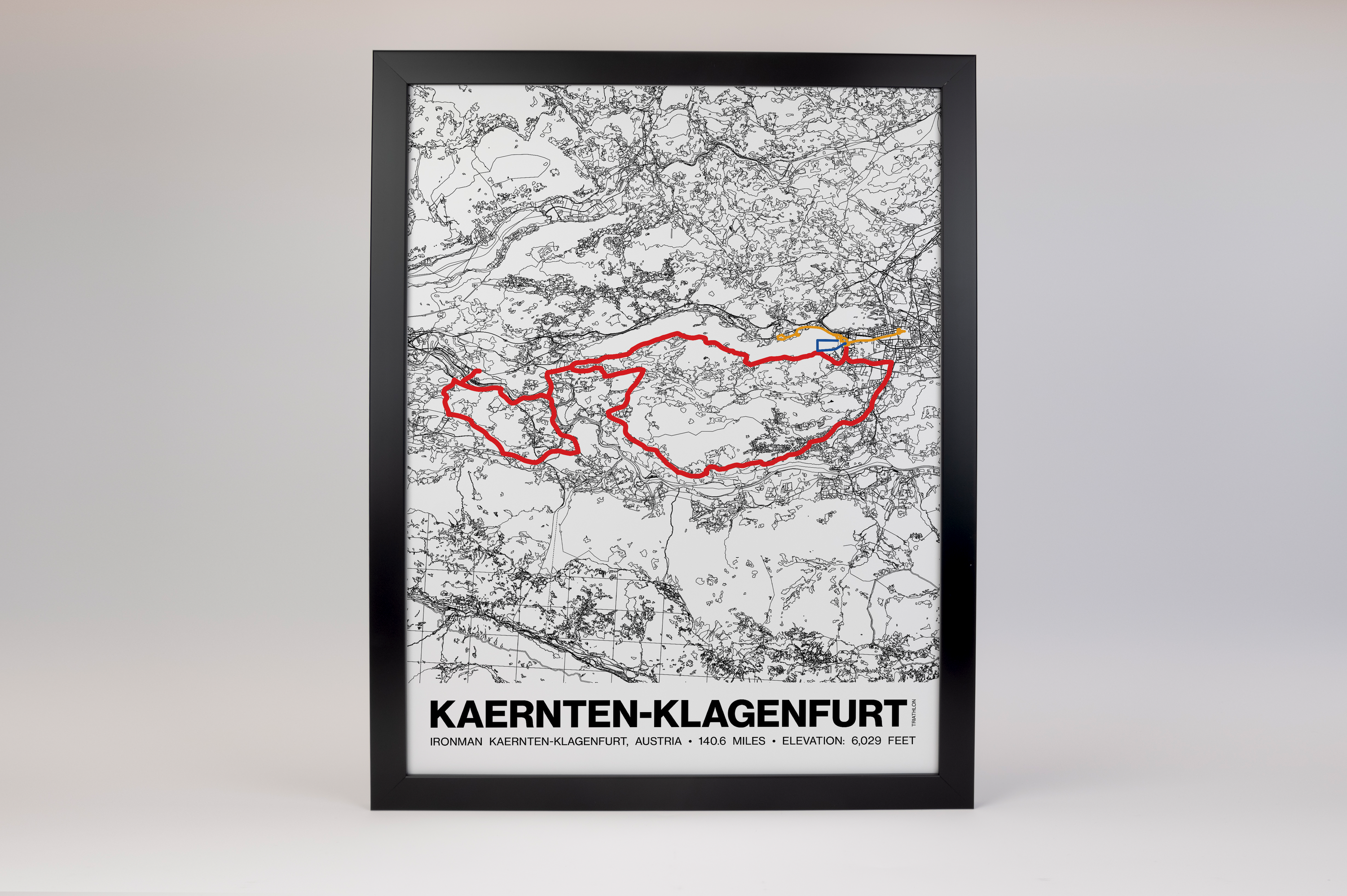 Ironman 140.6 Kärnten-Klagenfurt, Austria Poster - Grid Style