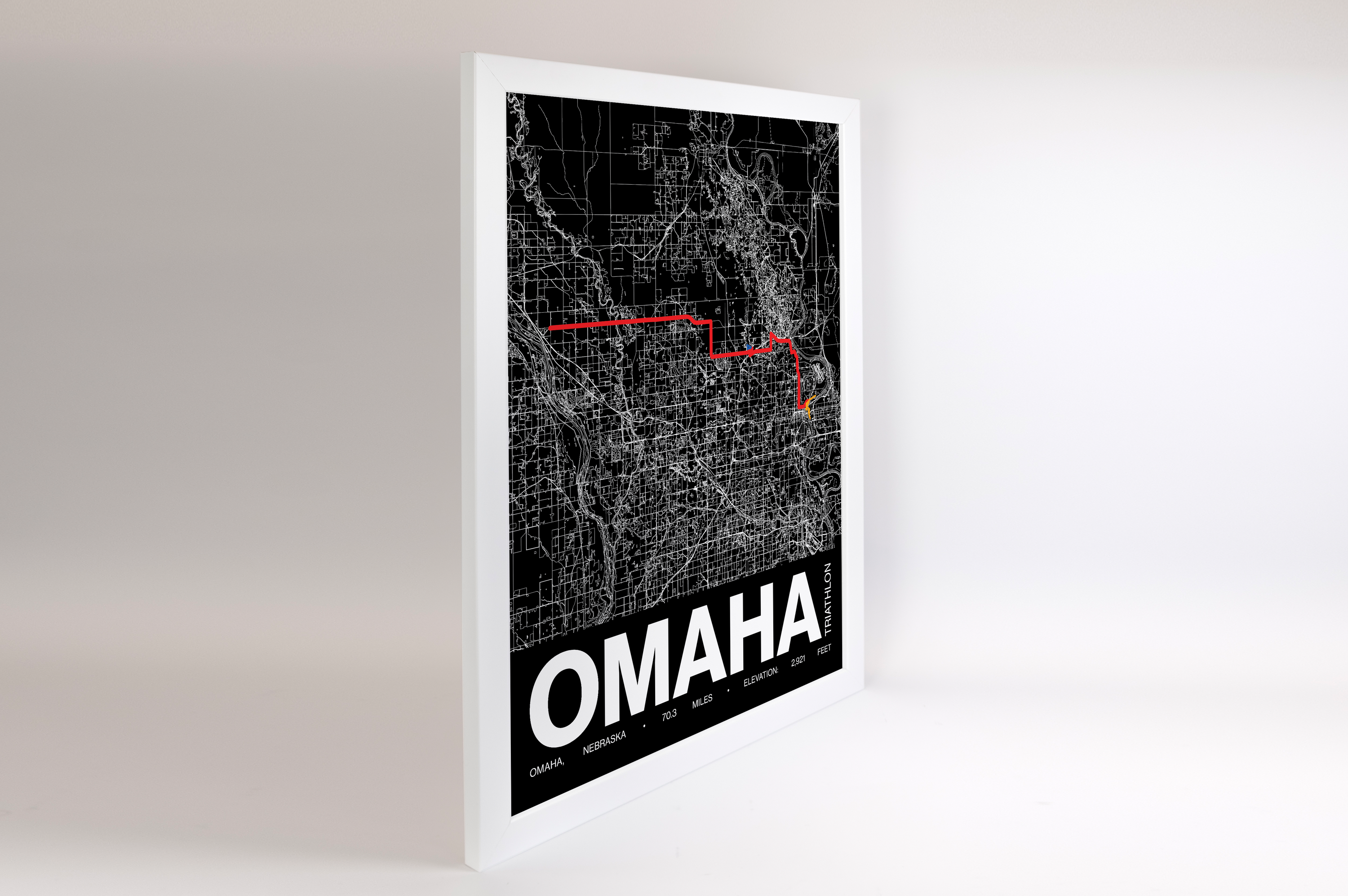 Ironman 70.3 Omaha Poster - Grid Style