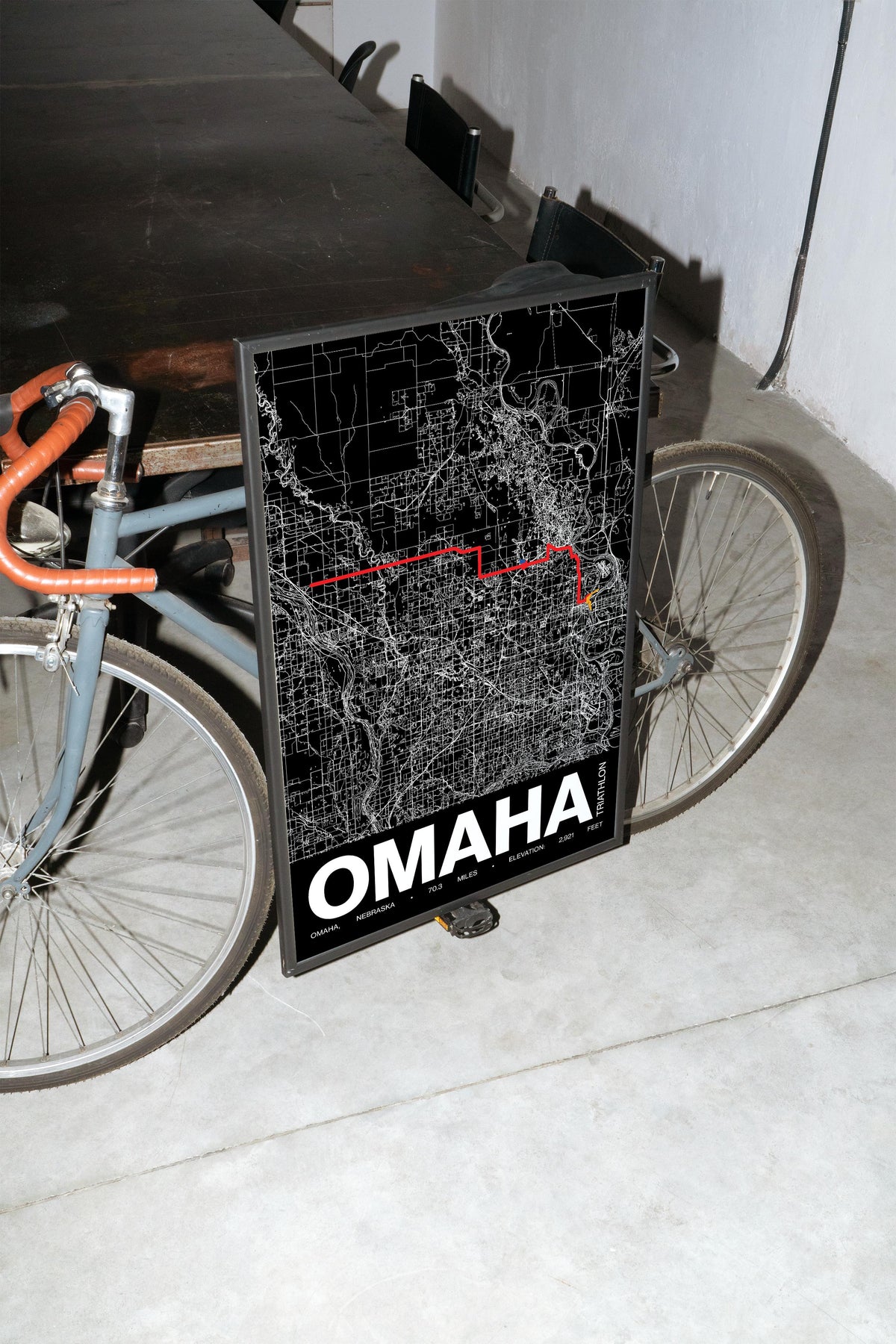 Ironman 70.3 Omaha Poster - Grid Style