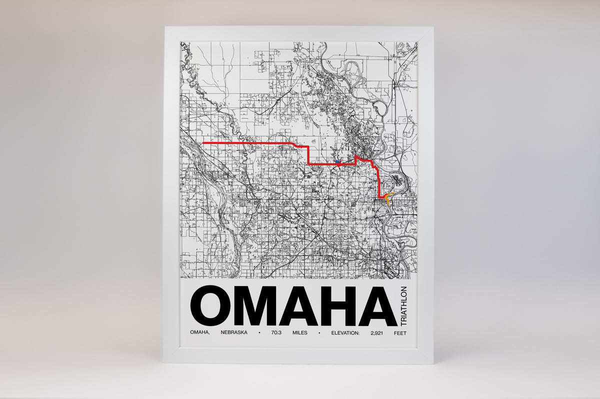 Ironman 70.3 Omaha Poster - Grid Style