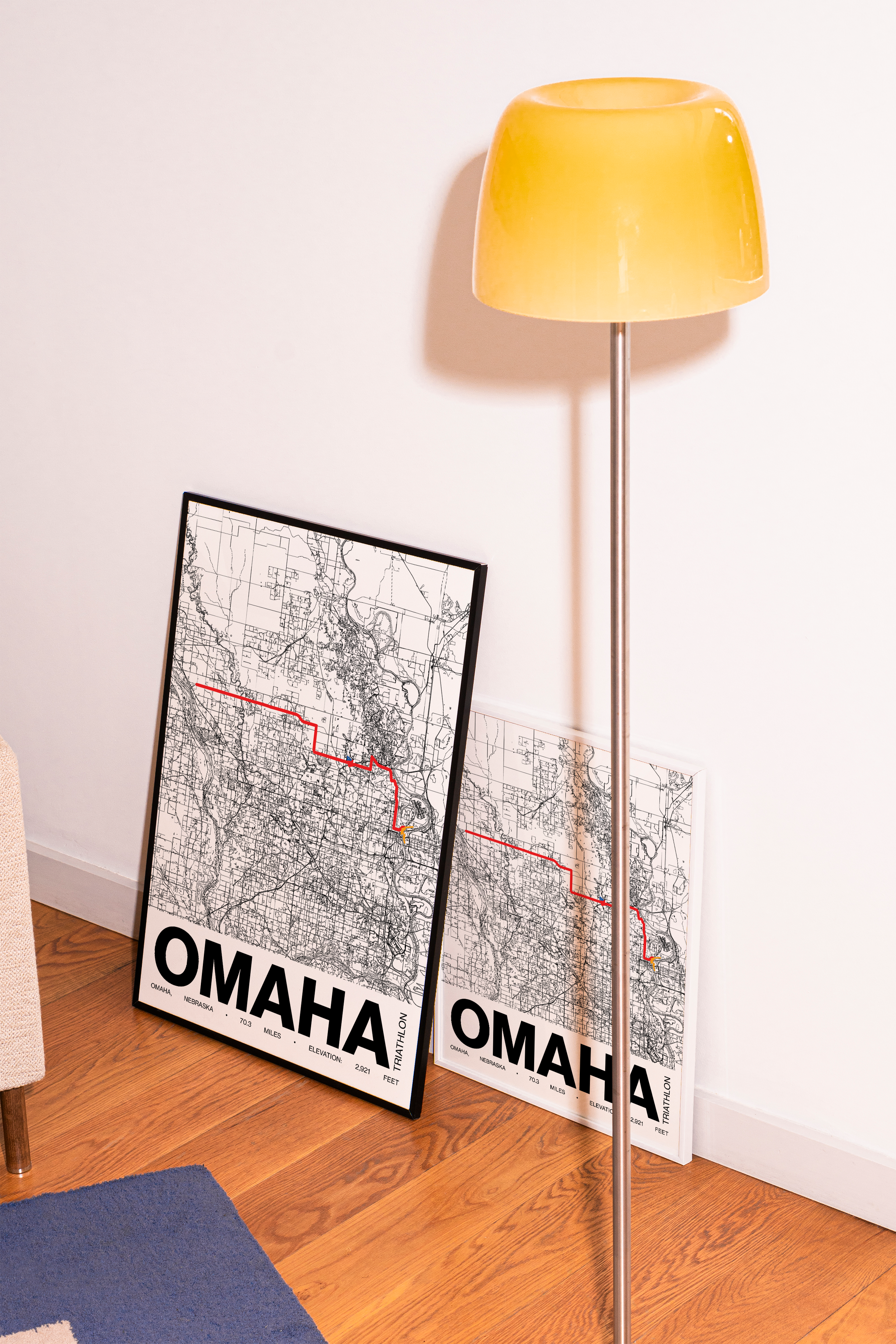 Ironman 70.3 Omaha Poster - Grid Style