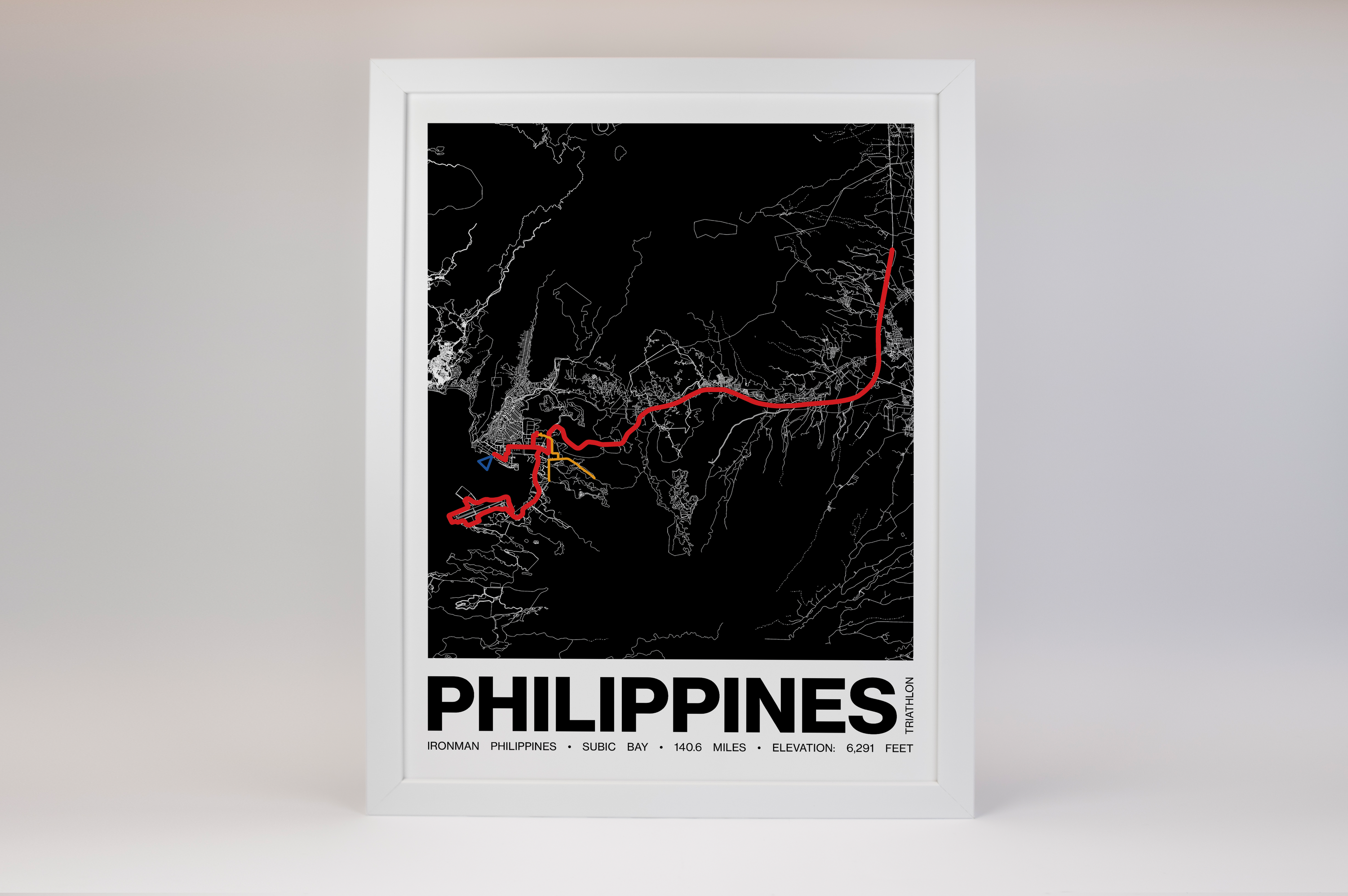 Ironman 140.6 Philippines Poster - Grid Style