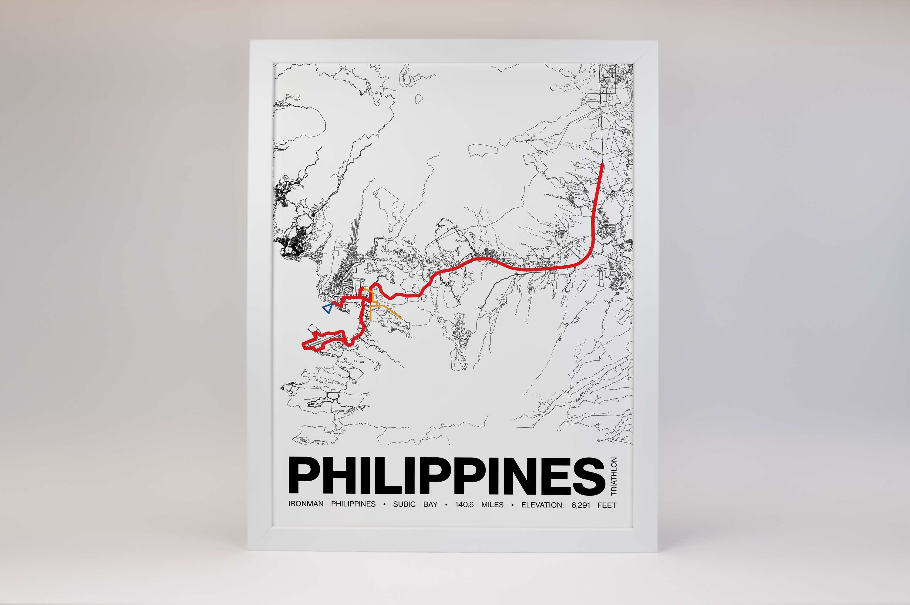 Ironman 140.6 Philippines Poster - Grid Style