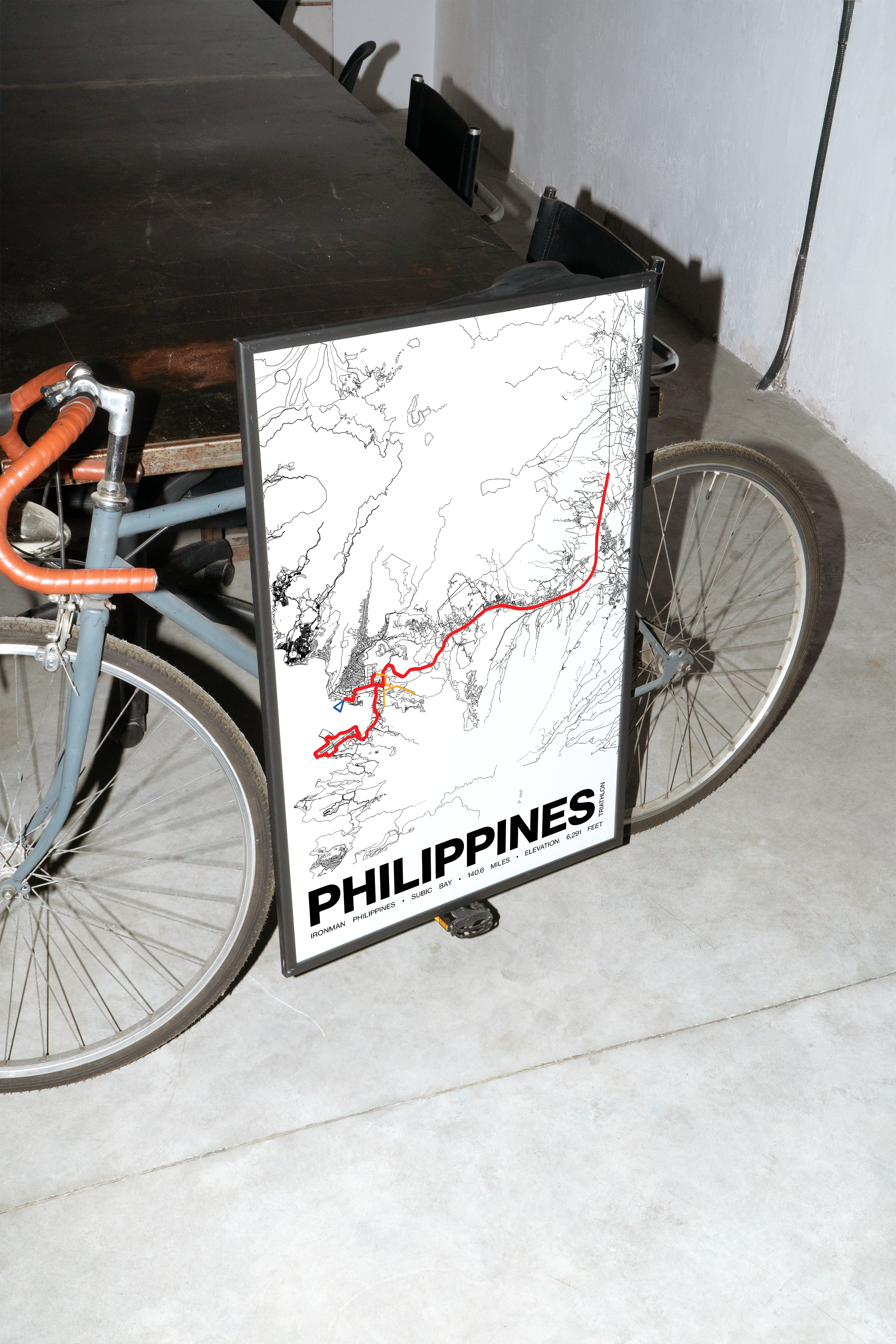 Ironman 140.6 Philippines Poster - Grid Style