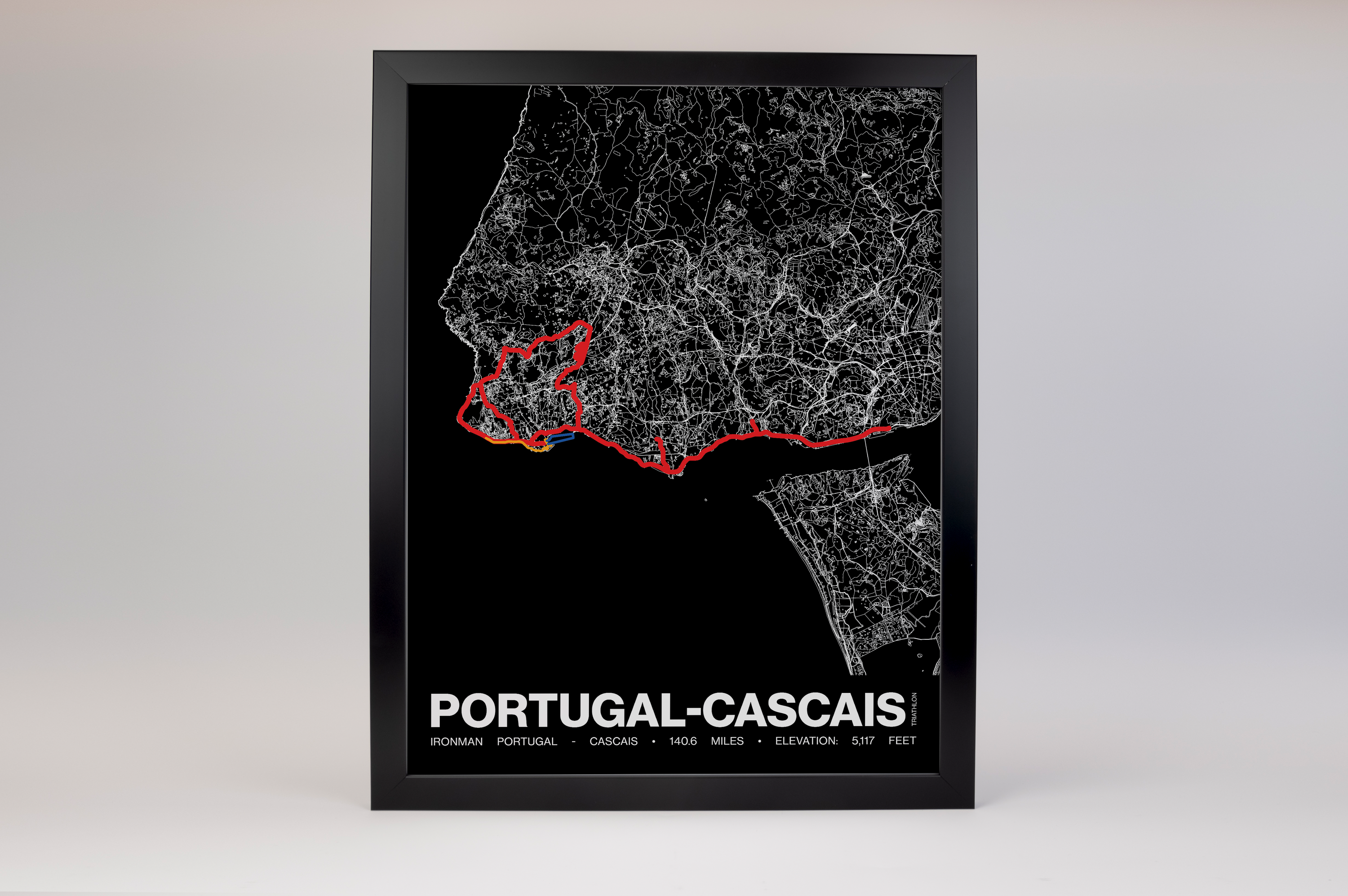 Ironman 140.6 Portugal - Cascais Poster - Grid Style