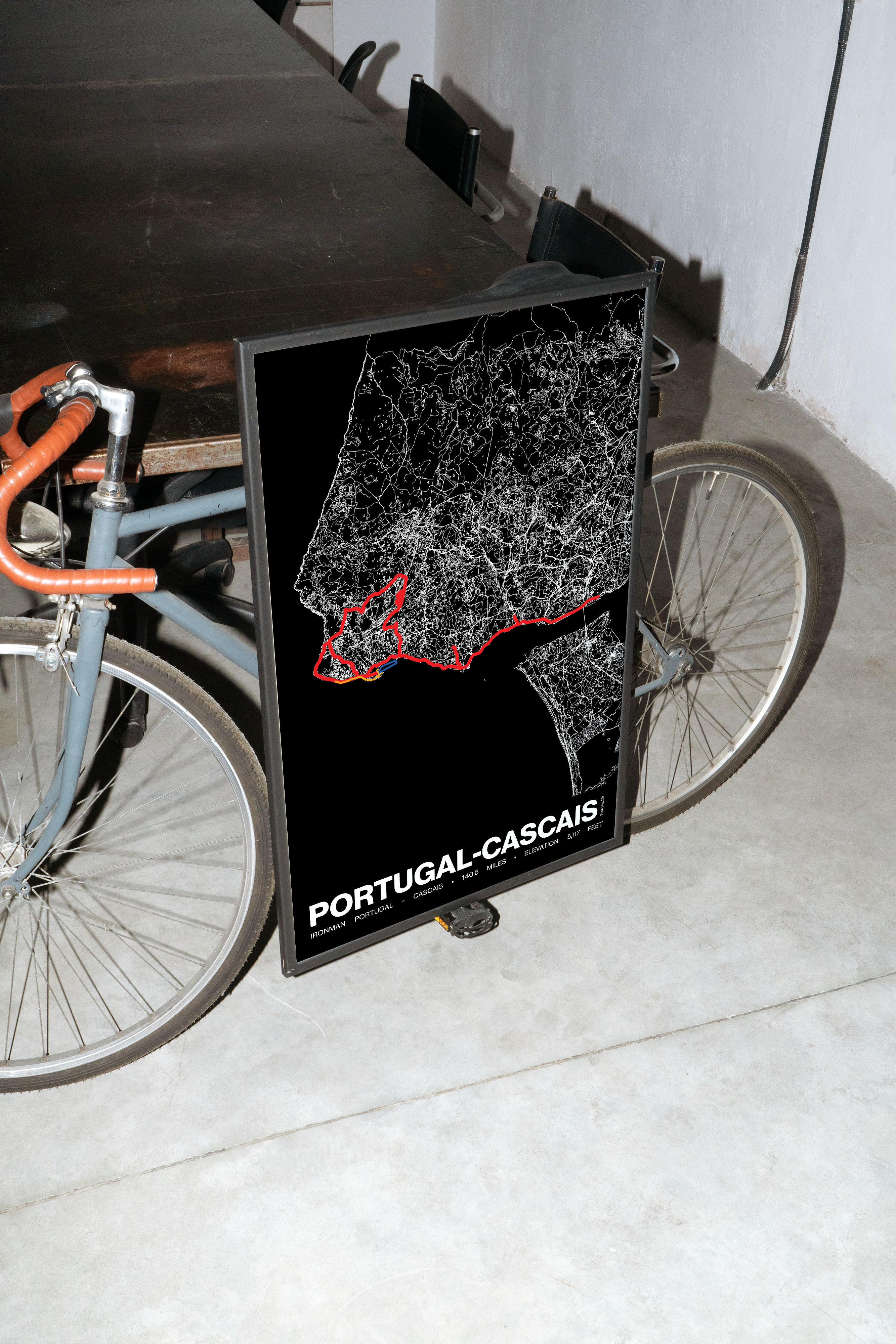 Ironman 140.6 Portugal - Cascais Poster - Grid Style
