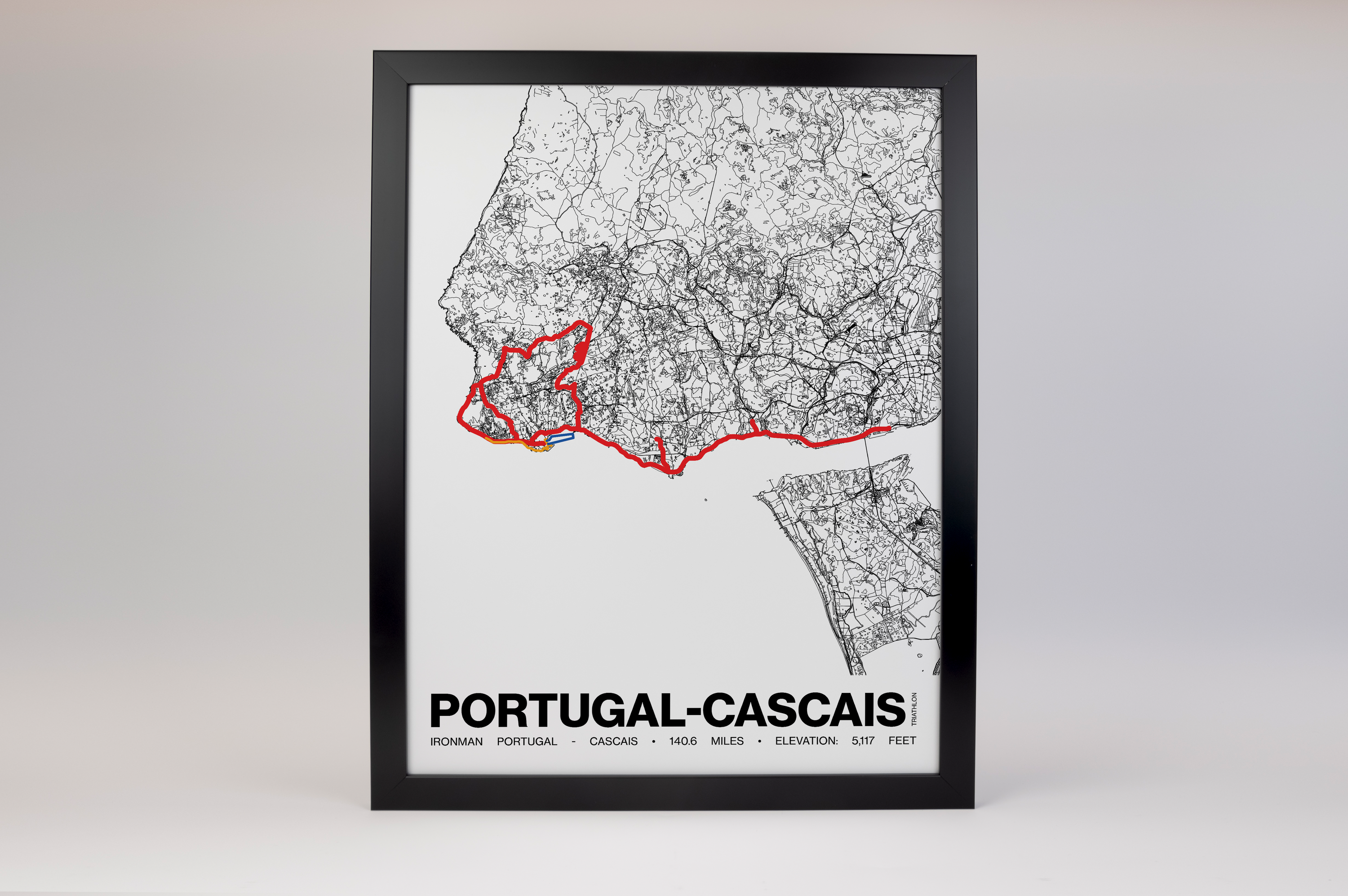 Ironman 140.6 Portugal - Cascais Poster - Grid Style