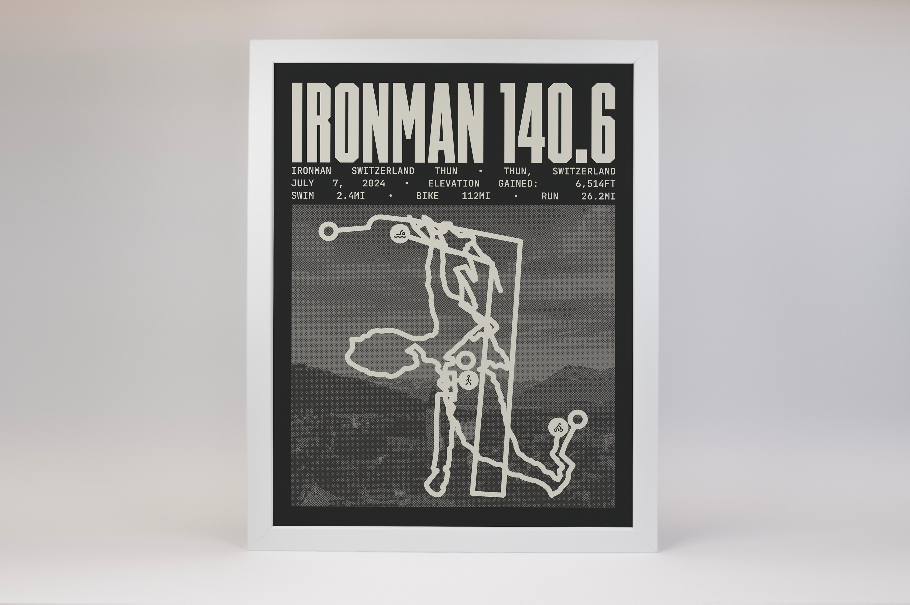 Ironman 140.6 Switzerland Thun Poster