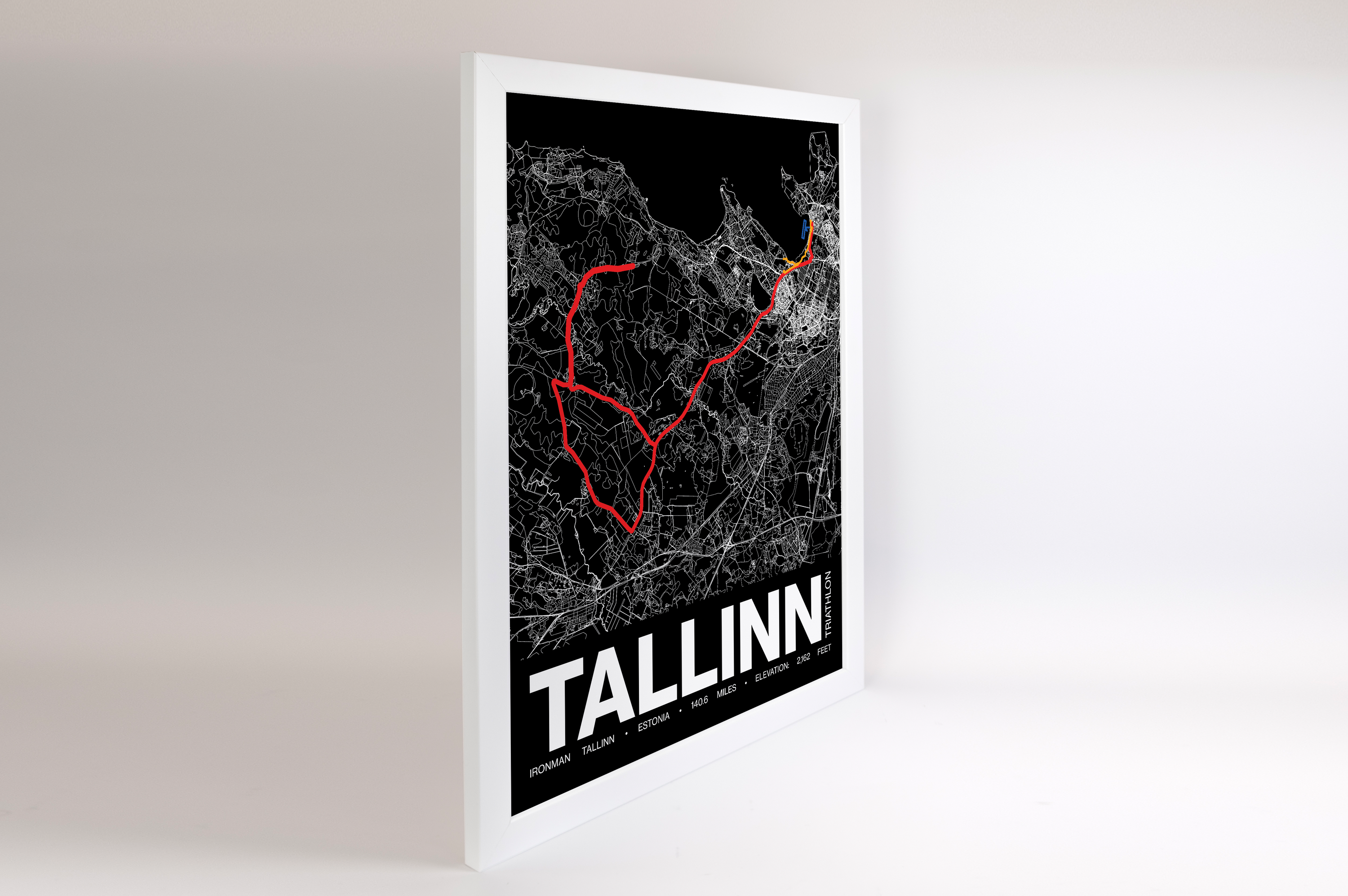 Ironman 140.6 Tallinn Poster - Grid Style