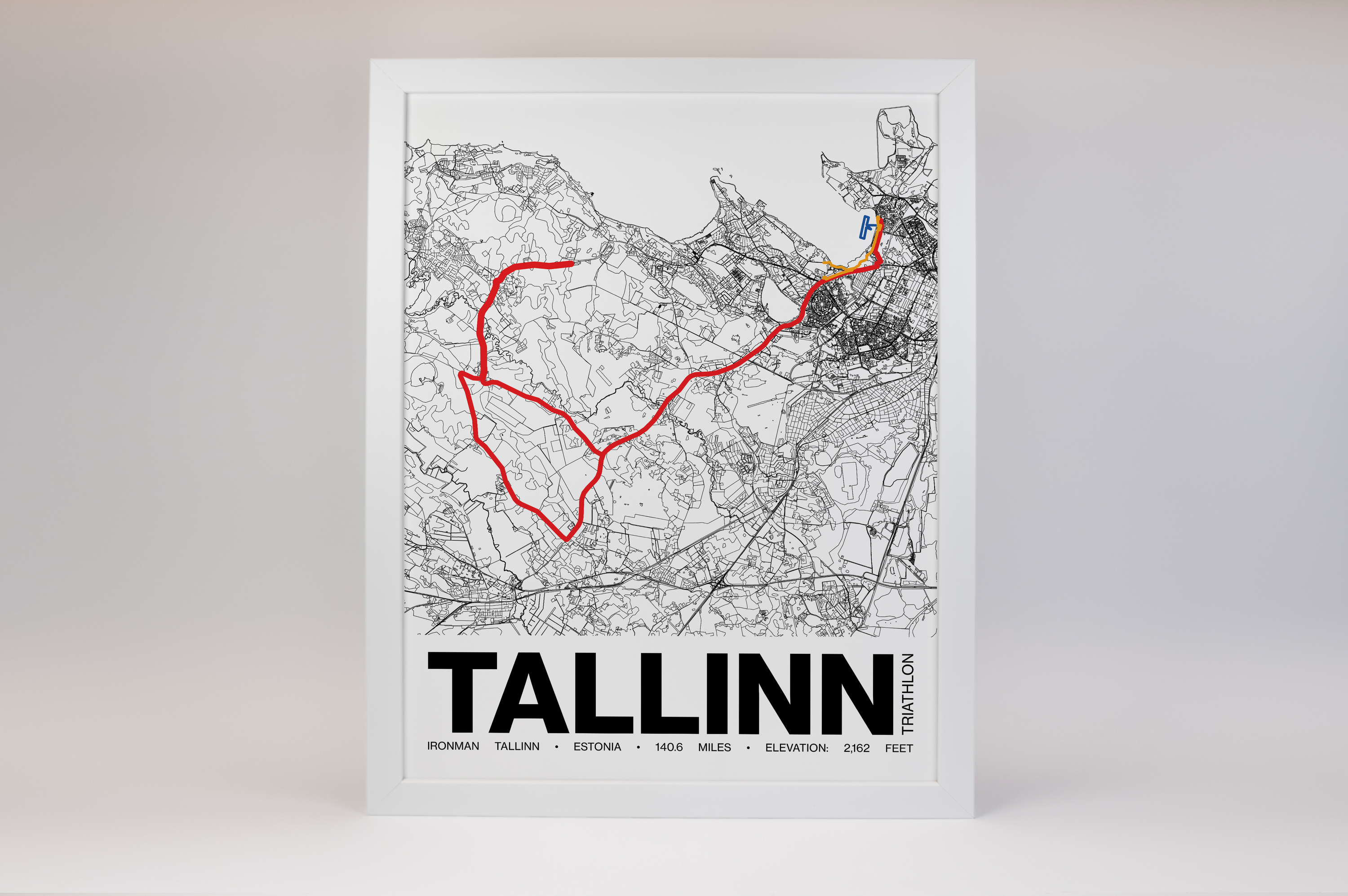 Ironman 140.6 Tallinn Poster - Grid Style