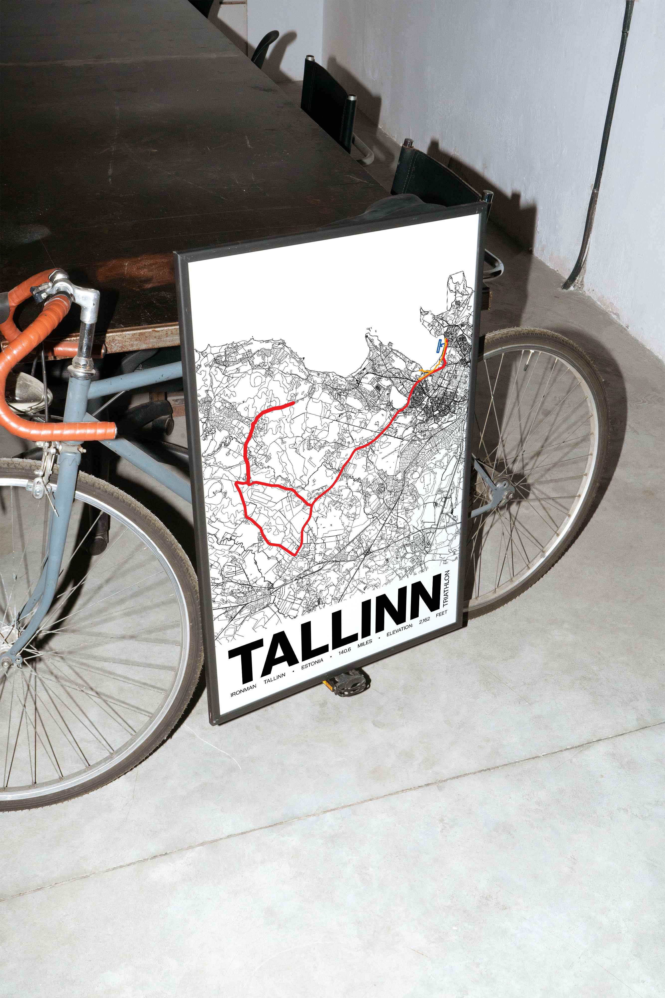 Ironman 140.6 Tallinn Poster - Grid Style