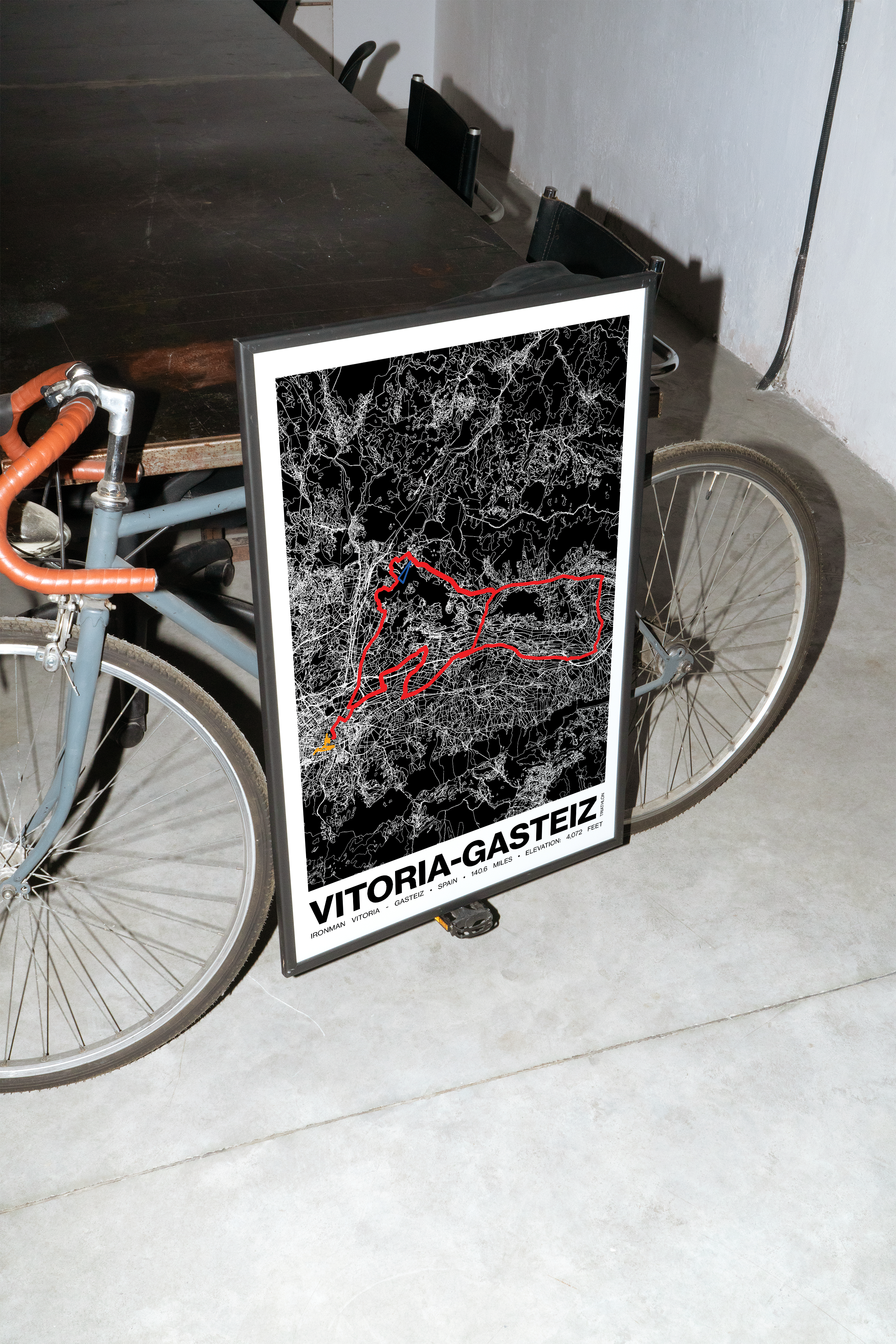 Ironman 140.6 Vitoria - Gasteiz Poster - Grid Style