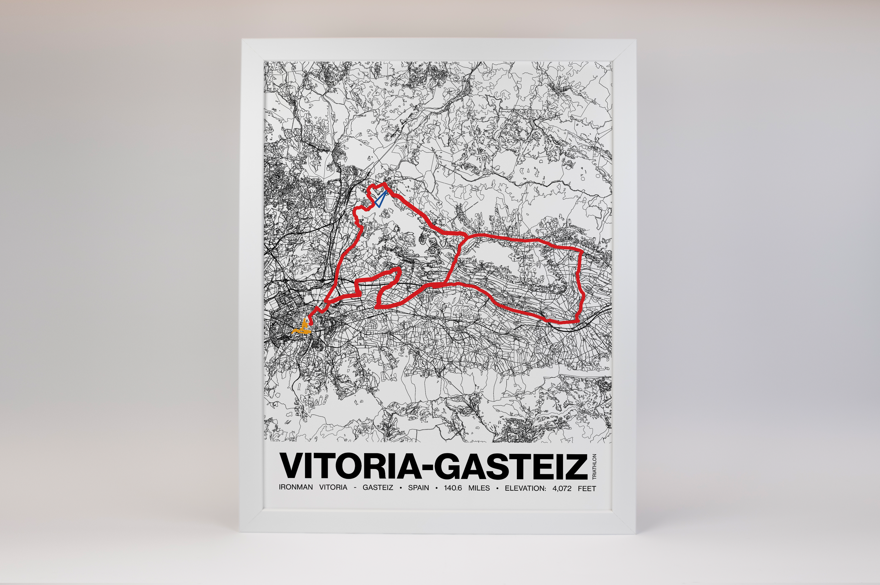 Ironman 140.6 Vitoria - Gasteiz Poster - Grid Style