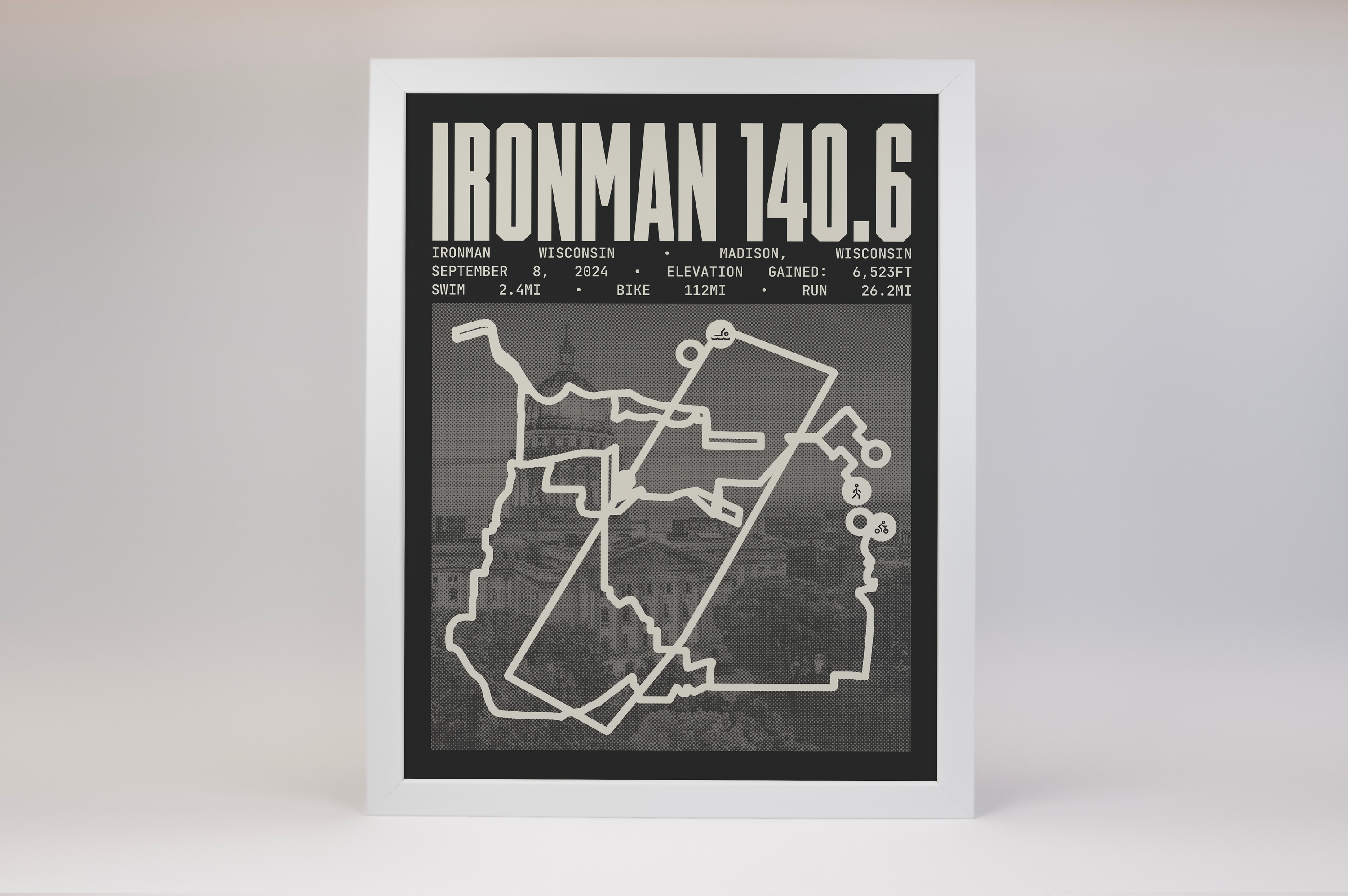 Ironman 140.6 Wisconsin Poster