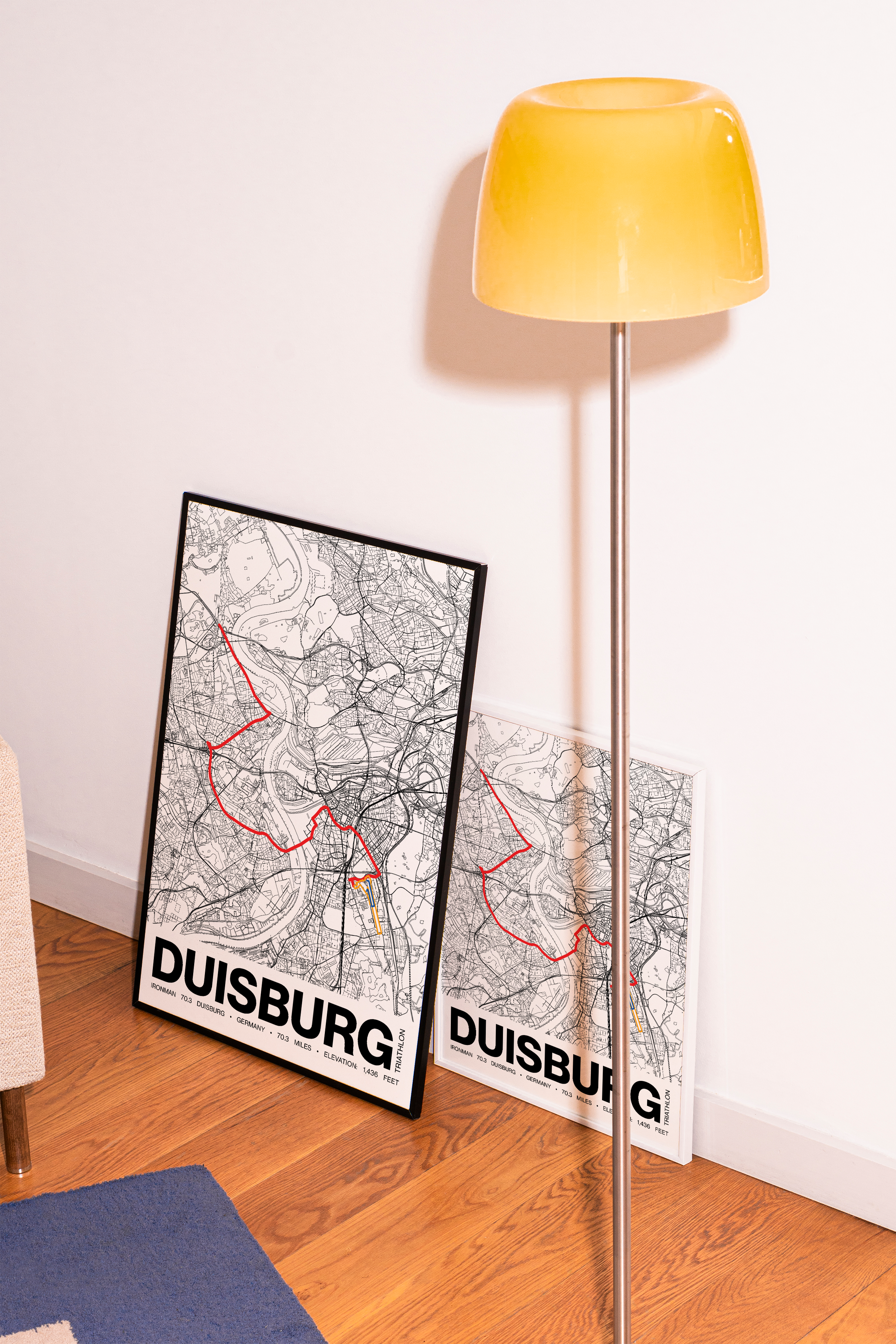 Ironman 70.3 Duisburg Poster - Grid Style
