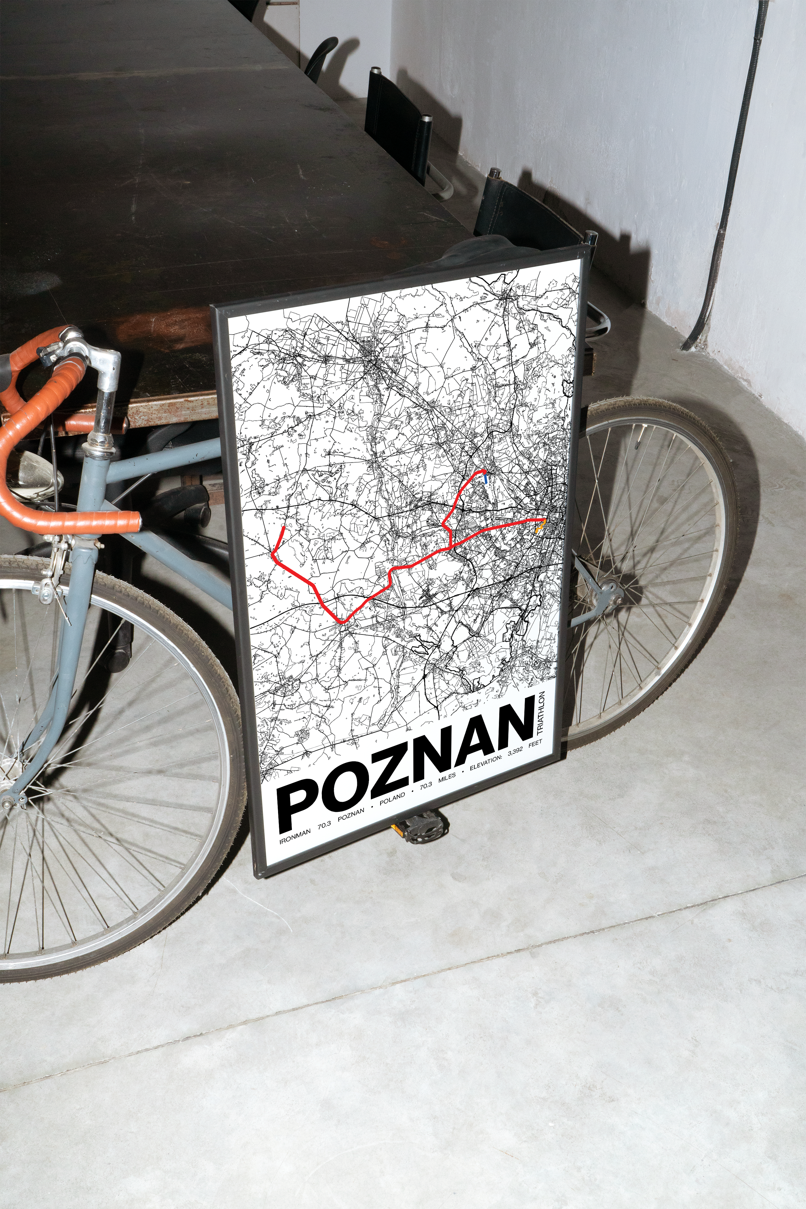 Ironman 70.3 Poznan Poster - Grid Style