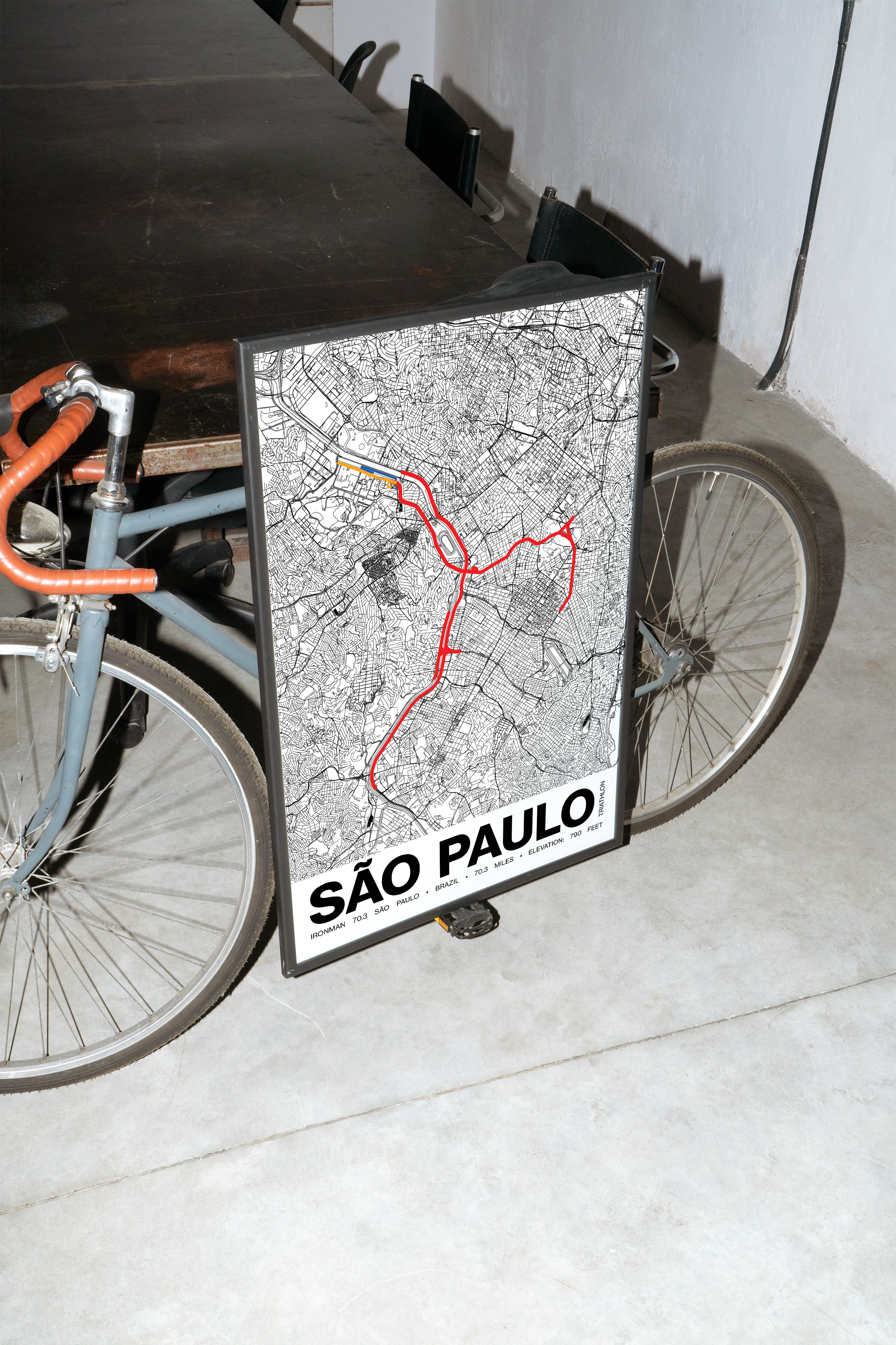 Ironman 70.3 São Paulo Poster - Grid Style