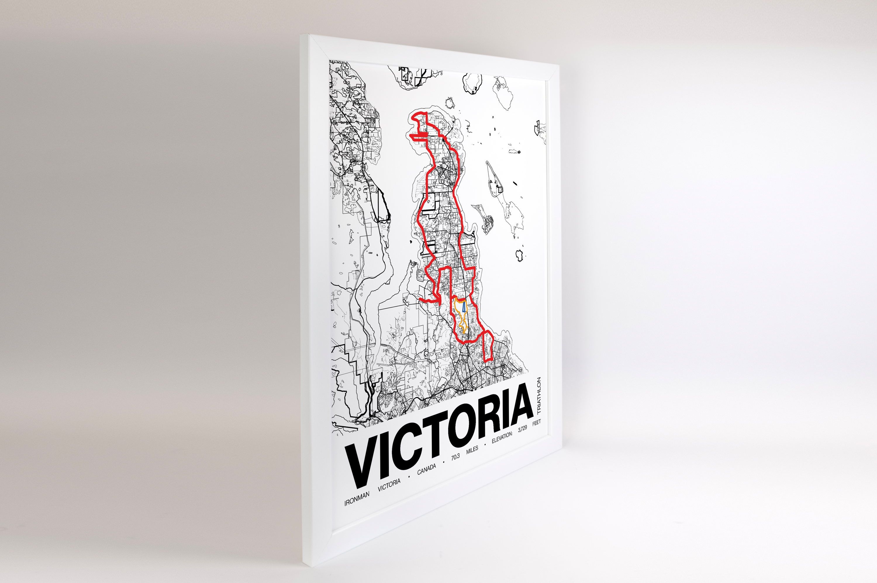 Ironman 70.3 Victoria Poster - Grid Style