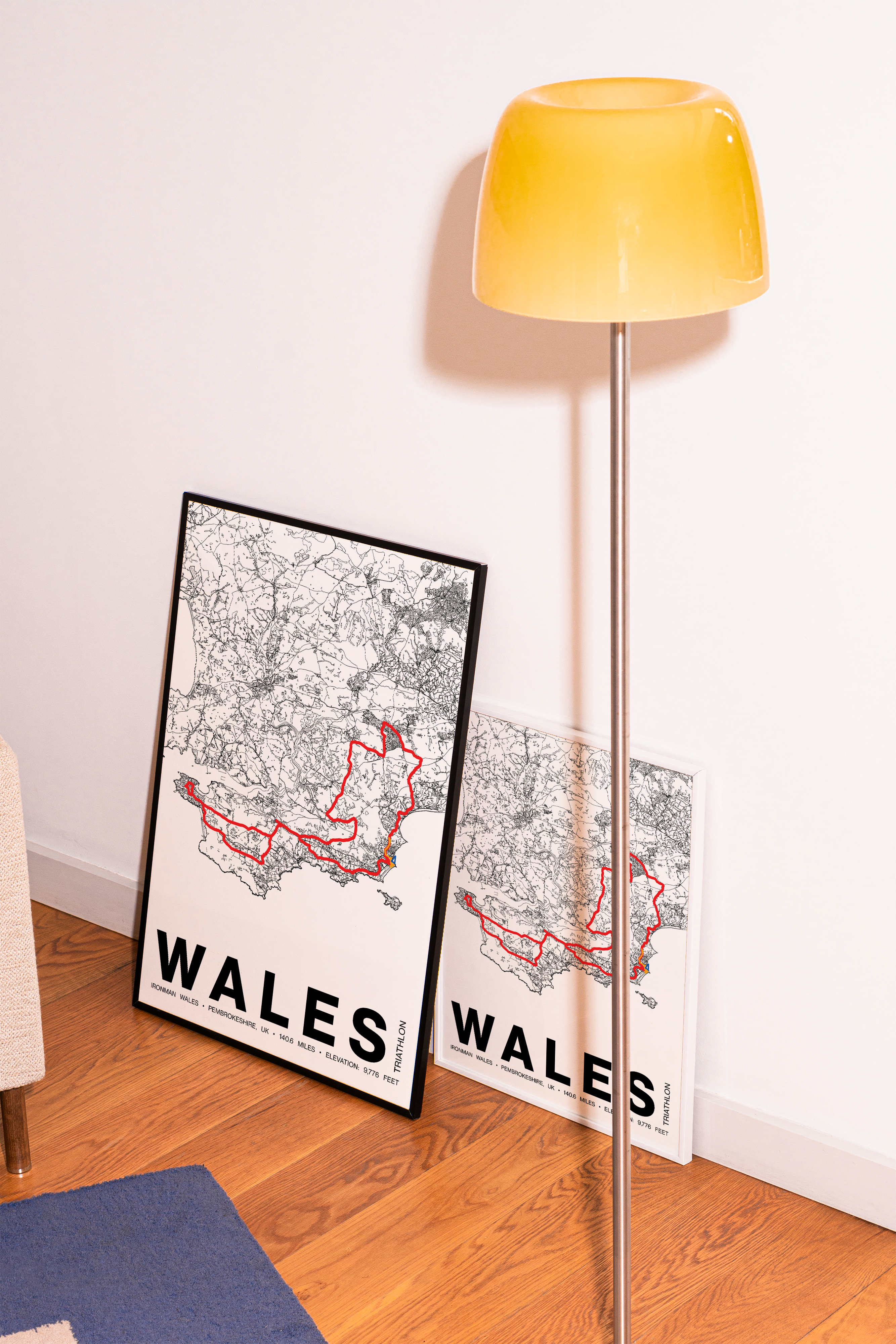 Ironman 140.6 Wales Poster - Grid Style