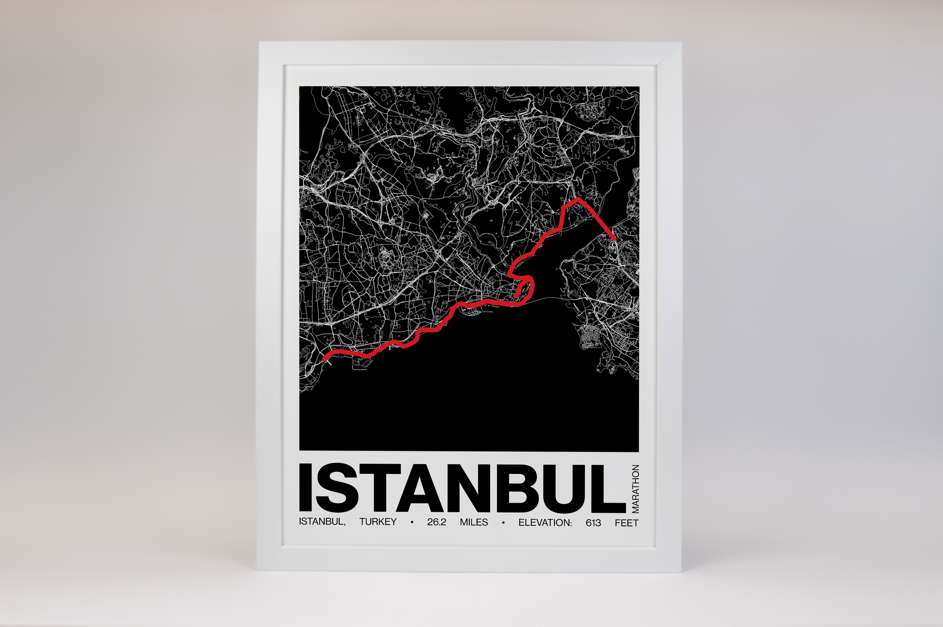 Istanbul Marathon Poster - Grid Style