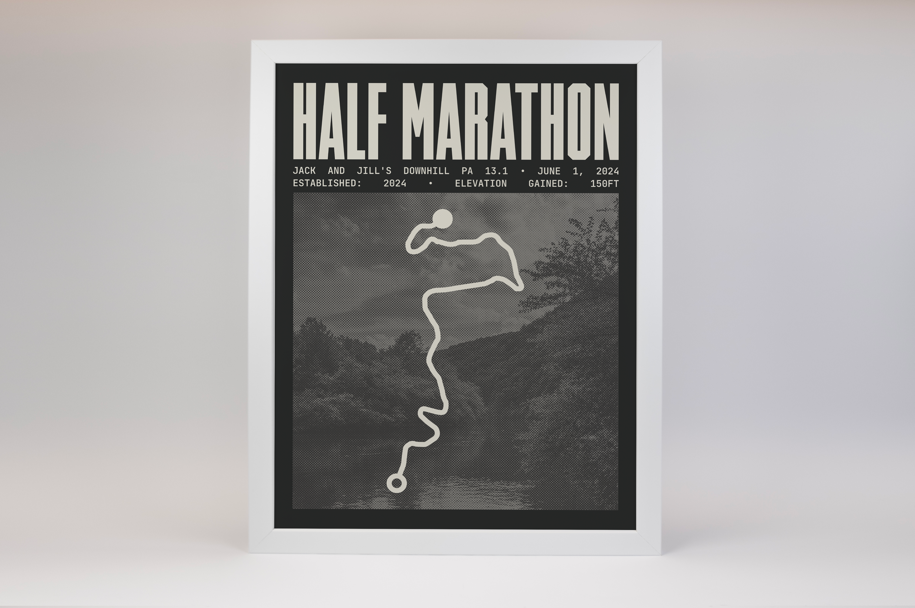 Jack and Jill's Downhill Half-Marathon Poster