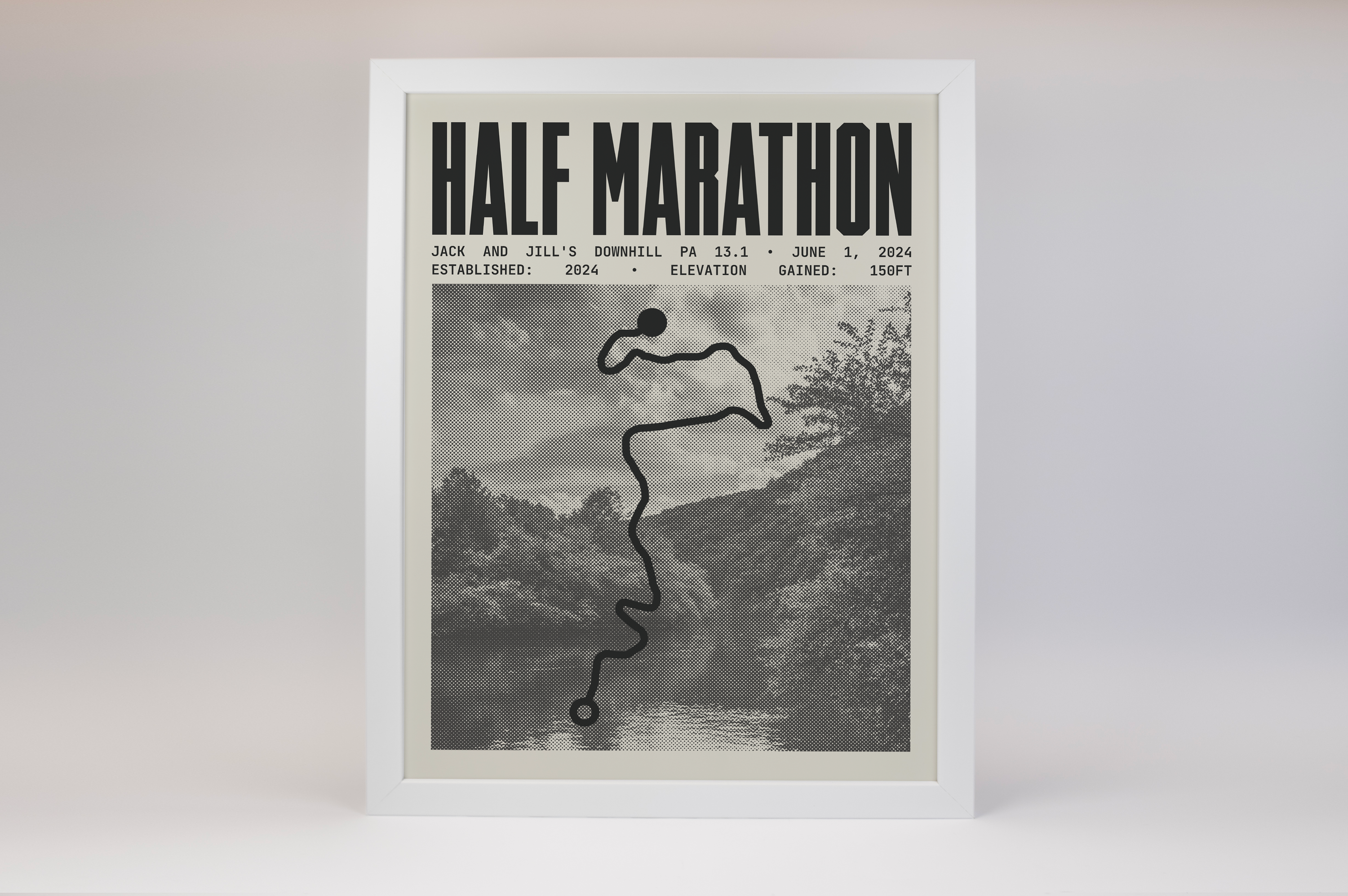 Jack and Jill's Downhill Half-Marathon Poster