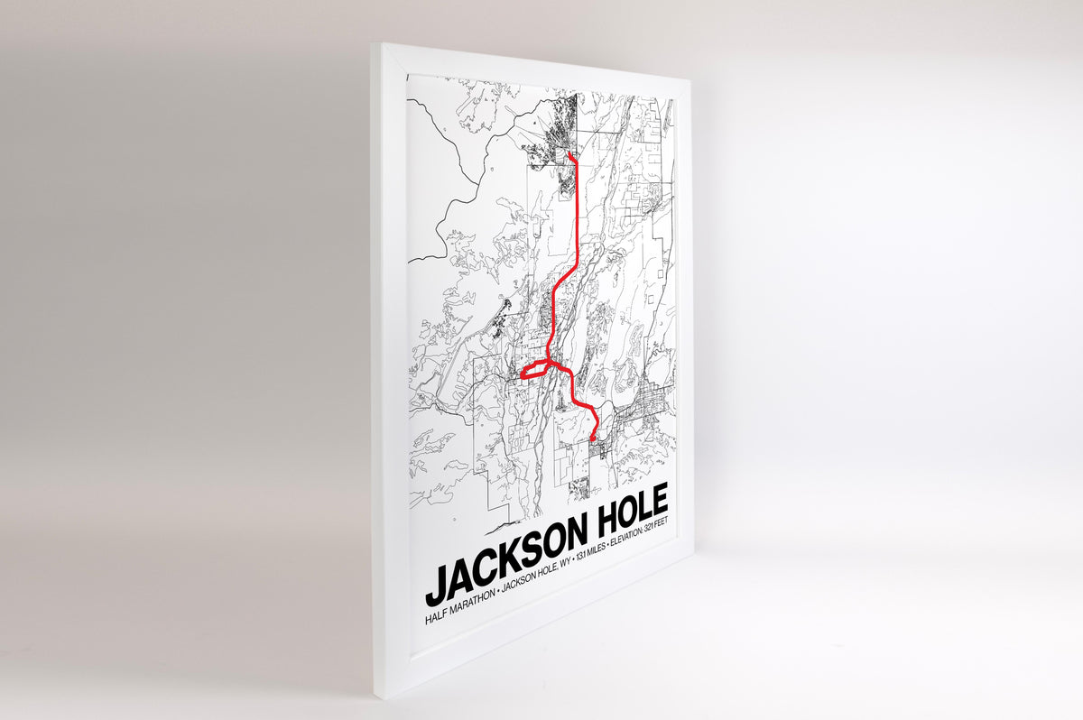 Jackson Hole Half Marathon Poster - Grid Style