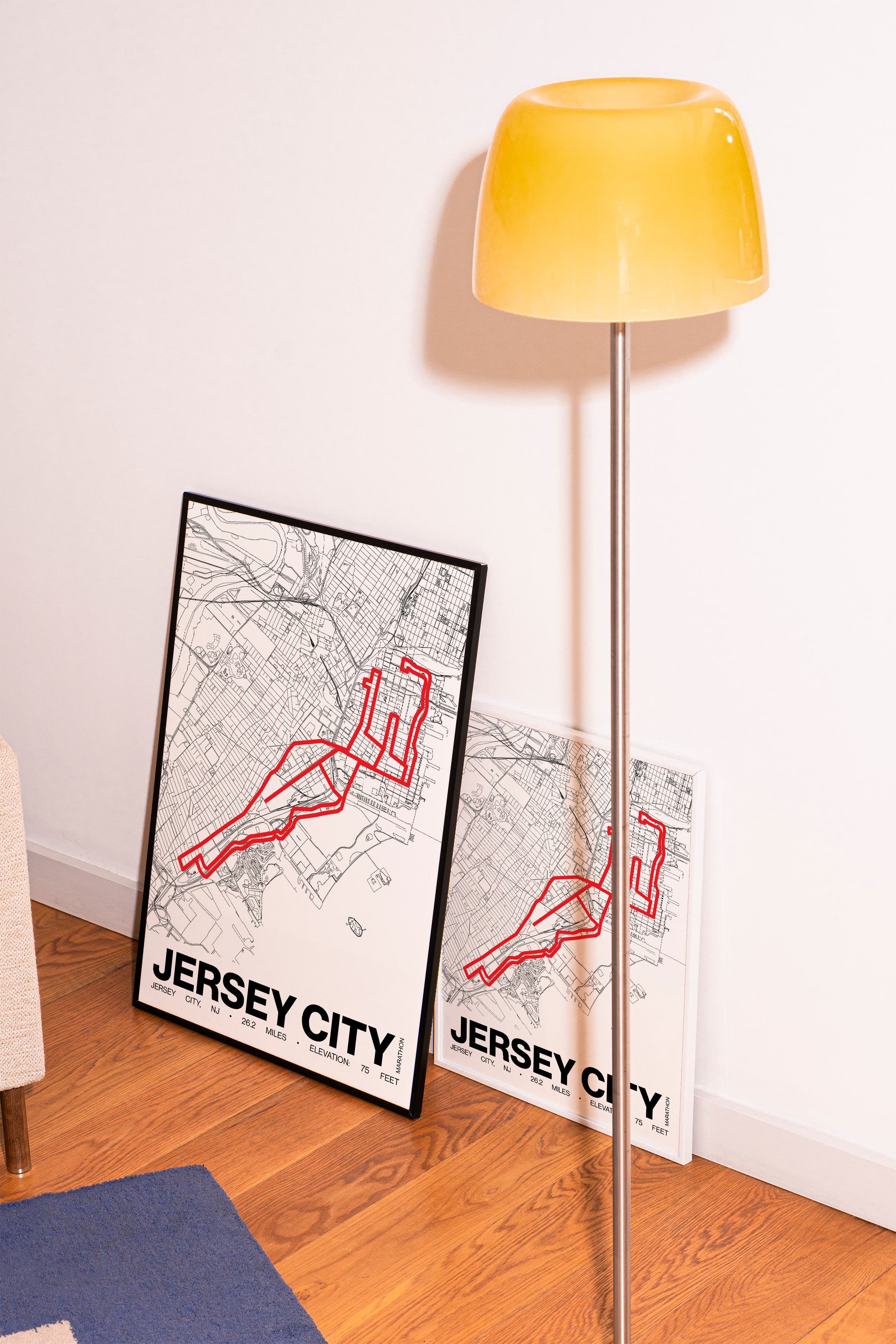Jersey City Marathon Poster - Grid Style