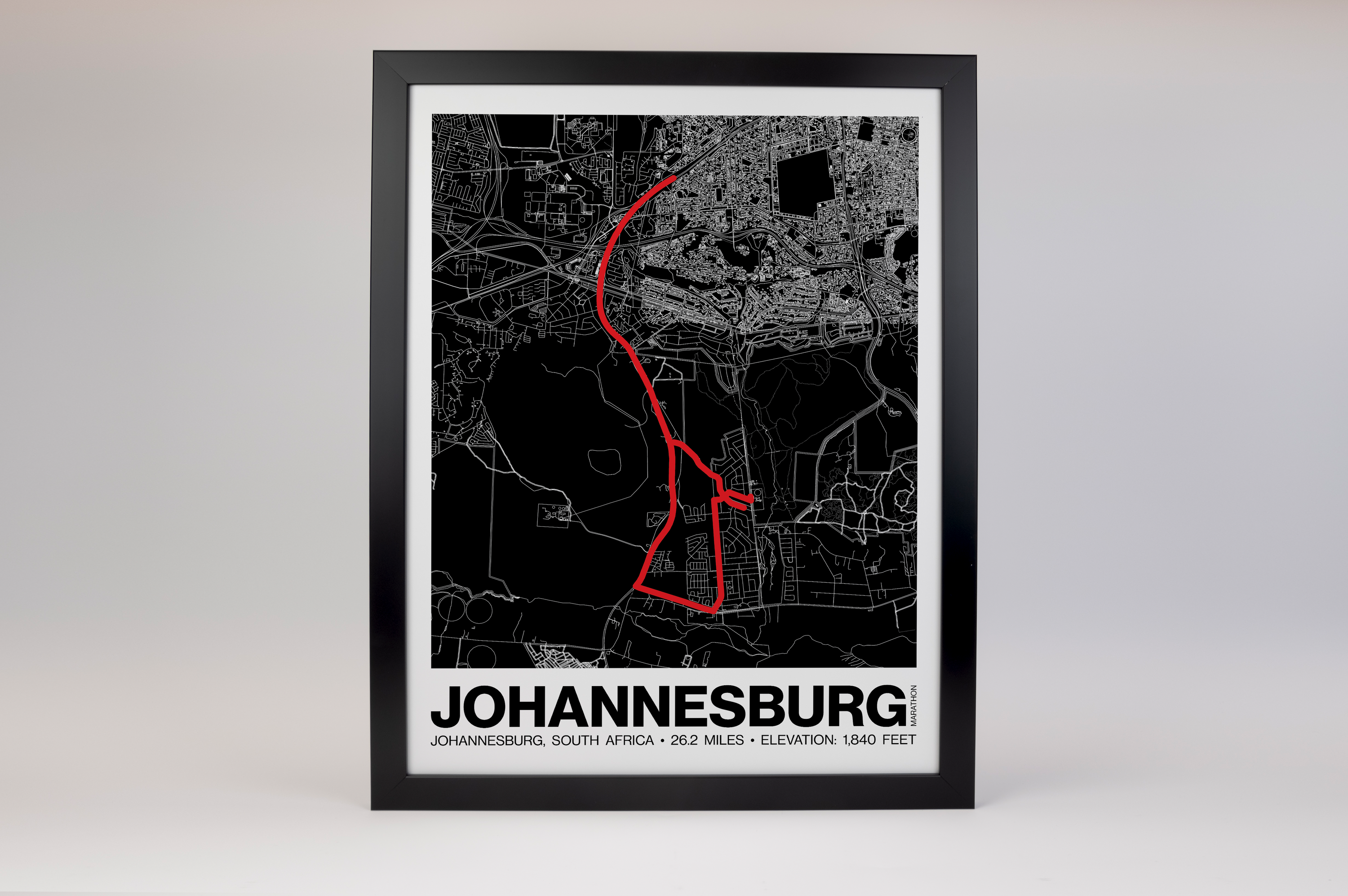 Johannesburg Marathon Poster - Grid Style