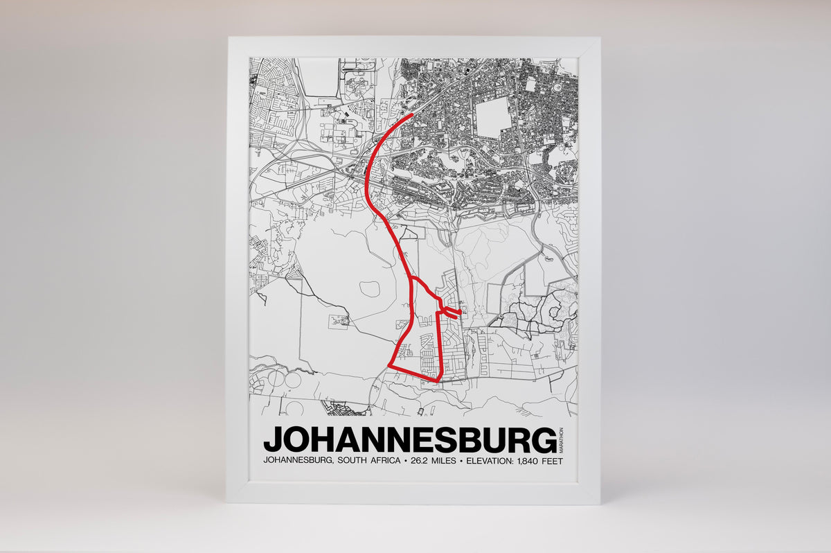 Johannesburg Marathon Poster - Grid Style