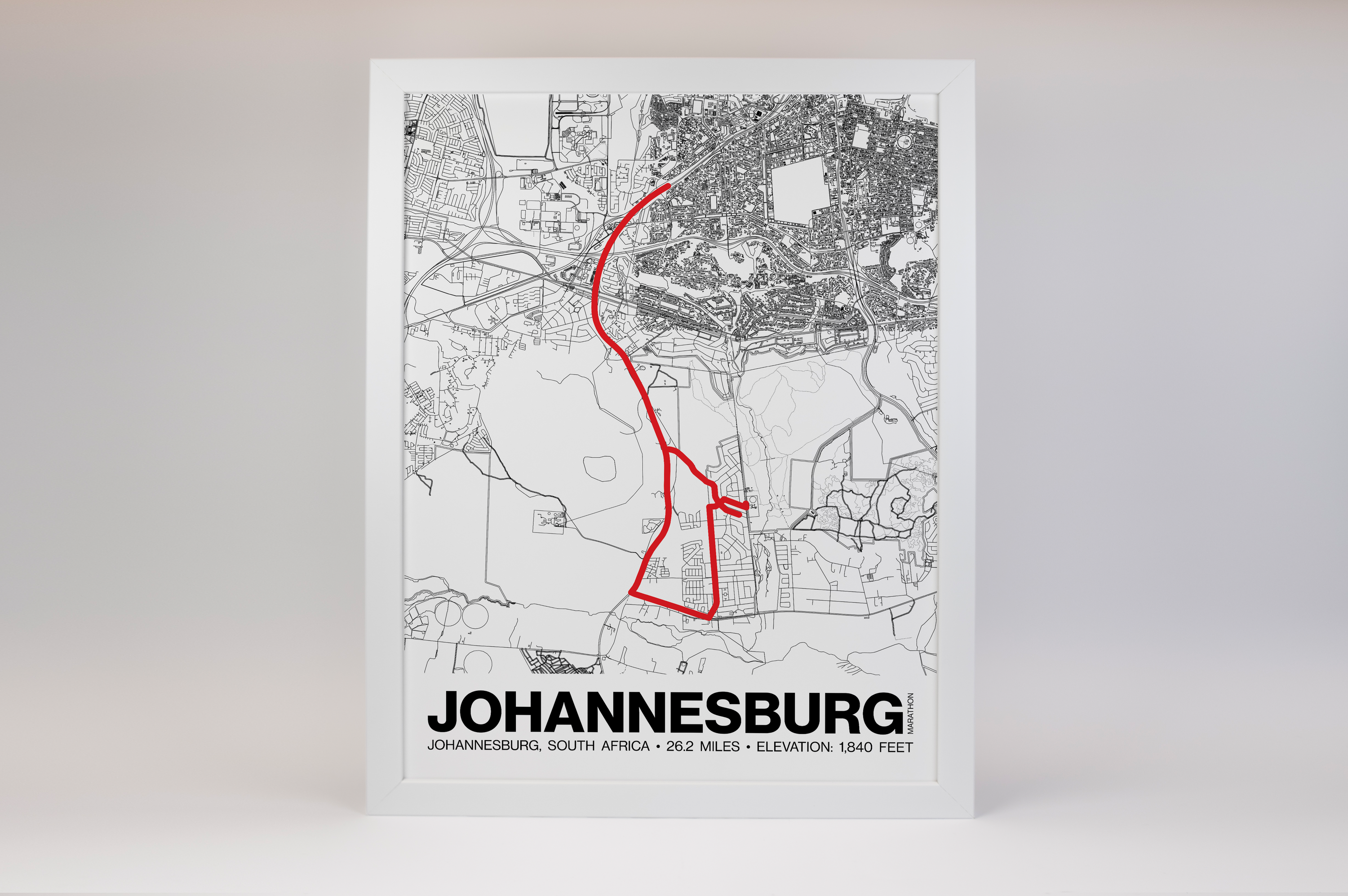 Johannesburg Marathon Poster - Grid Style